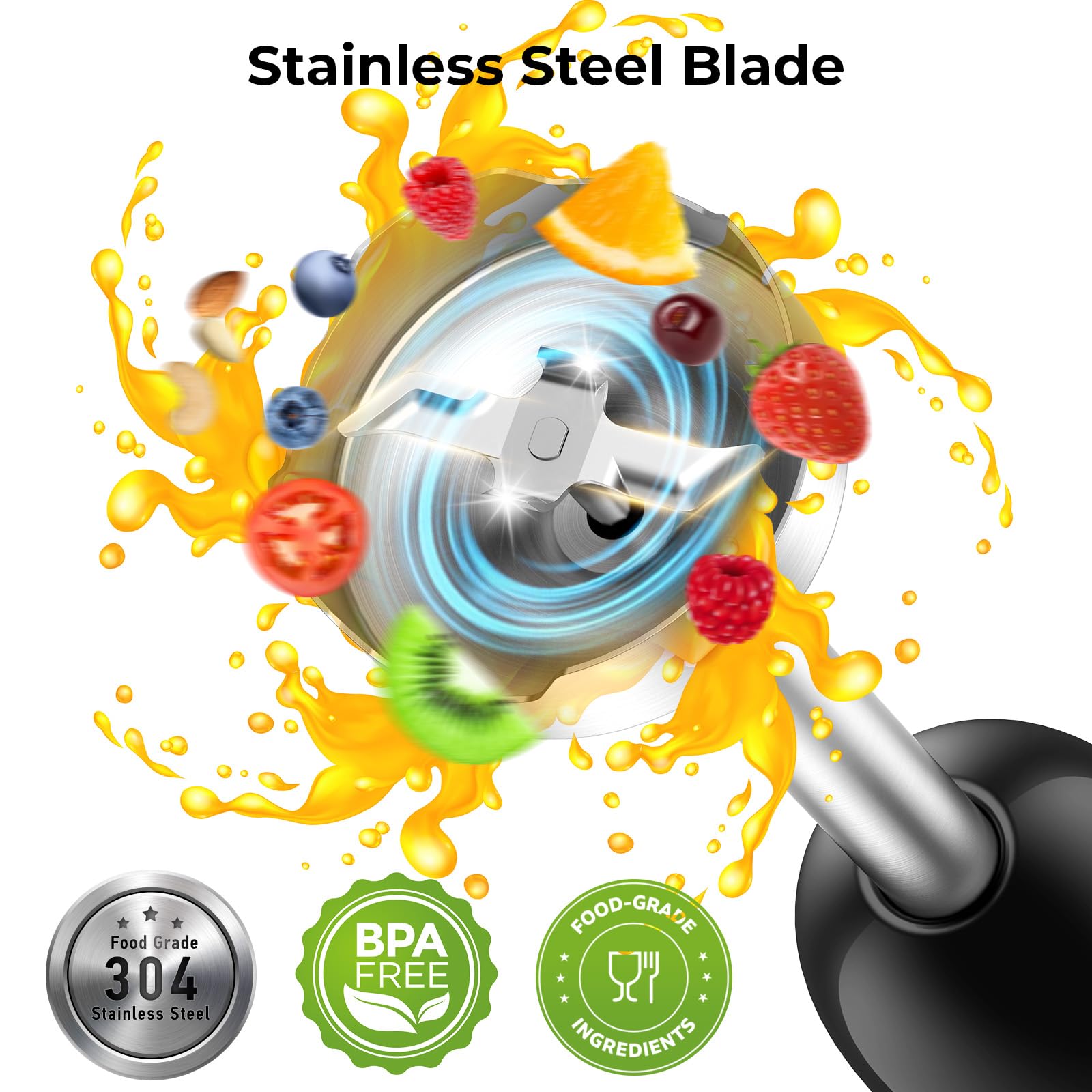 Koios Immersion Blender, 1100W 5-In-1 Multi-Purpose Hand Blender, 12-Speed, 600Ml Beaker, 500Ml Chopper, Egg Whisk, Milk Frother, Black