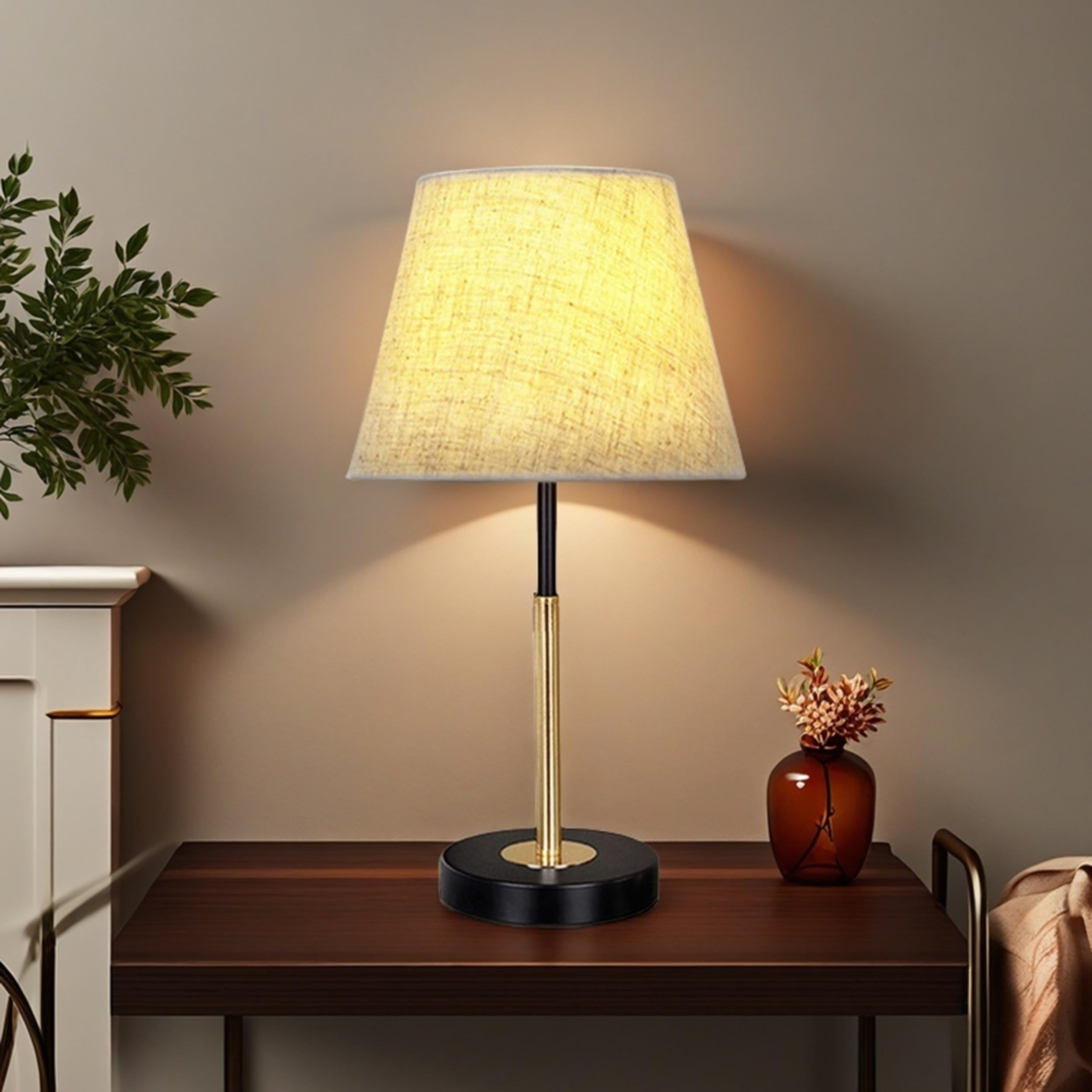 Fgbdnfh Home Decoration Desk Lamp, Bedside Lamp Children'S Living Room Bedroom Study Room Reading Home Office Modern Farmhouse Decoration Retro Shade