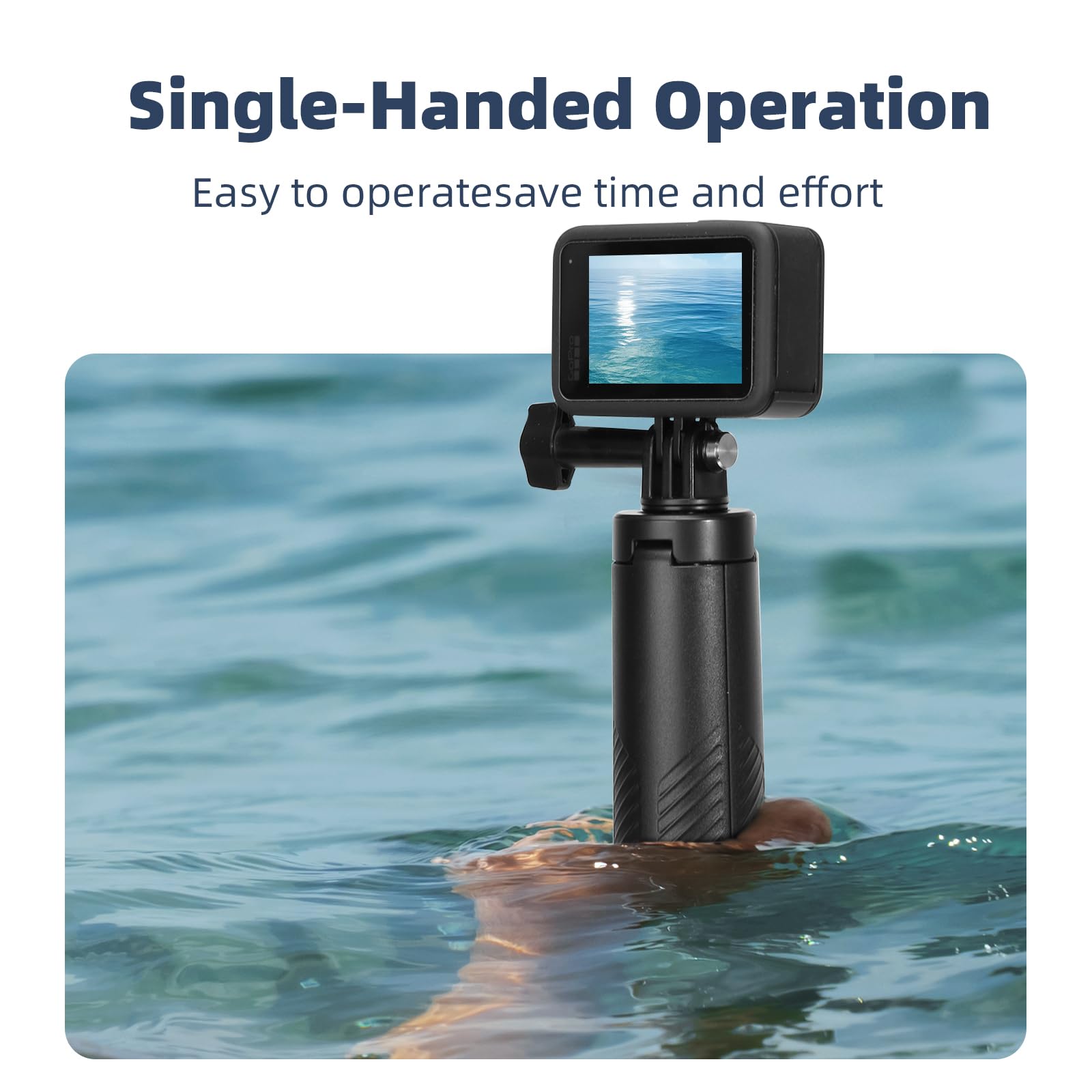 Auykoo Waterproof Selfie Stick Floating Hand Grip Tripod, Extension Monopod Pole Floating Tripod,For Go Pro Hero 13, 12, 11, 10, 9, 8, Dji Osmo Action 5 Pro 4/3,Insta360 Ace,Most Action