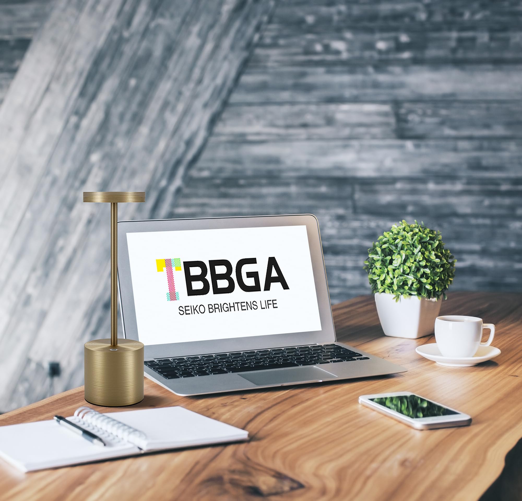 Tbbga Led Cordless Table Lamps Set Of 2, 5000Mah Portable Rechargeable Battery Powered Lamp, 3 Color Stepless Dimming Table Lamps,Table Light For Restaurant/Cafe/Bedroom. (Brushed Bronze)