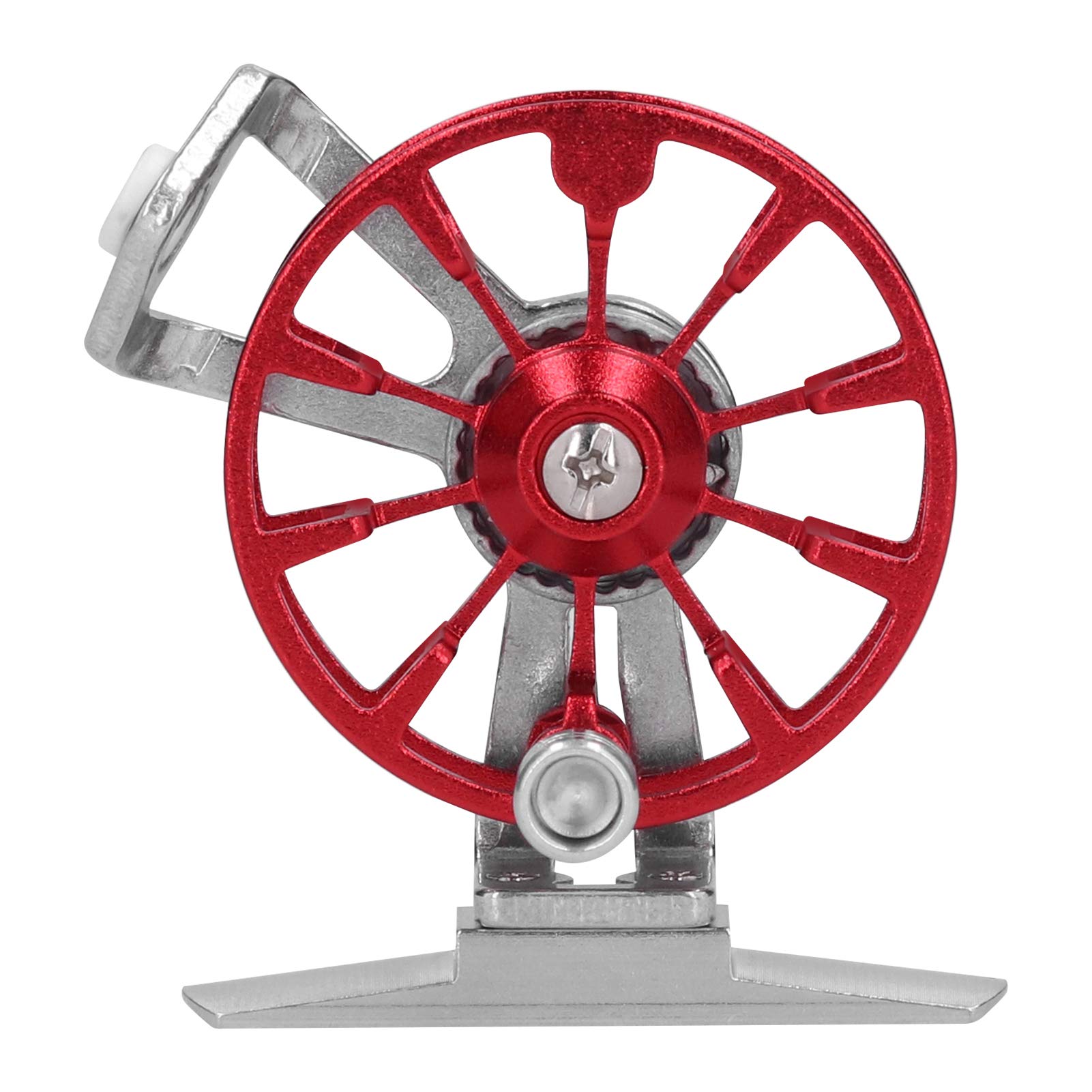 Crisis Fd50 Ice Fishing Wheel, Right-Handed Spinning Reel, 2.1In, Red