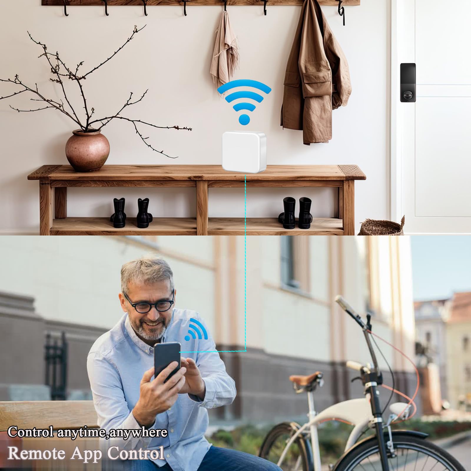 Narpult Smart Hub, Wifi Gateway For Smart Lock, G2 Gateway For Remote And Voice Control, Compatible With Ttlock App, Alexa