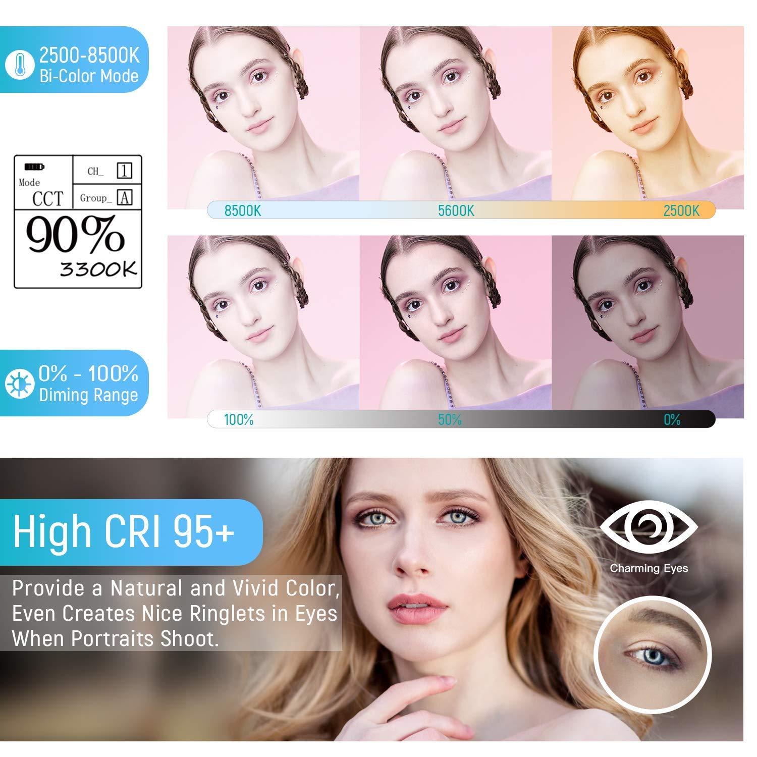 Weeylite We-10 18 Inch Ring Light, Rgb Light Ring With Tripod Stand & Phone Holder, Remote/App Control, Dimmable 2500K-8500K Cri95 Circle Selfie Light For Live Stream Makeup Selfie Video Tiktok