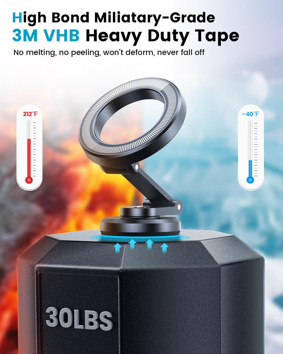 Apps2Car Foldable Metal Magnetic Car Phone Mount For Magsafe Iphone 16 15 14 13 12 Pro Max Plus Mini Magsafe Case, One-Hand Operation