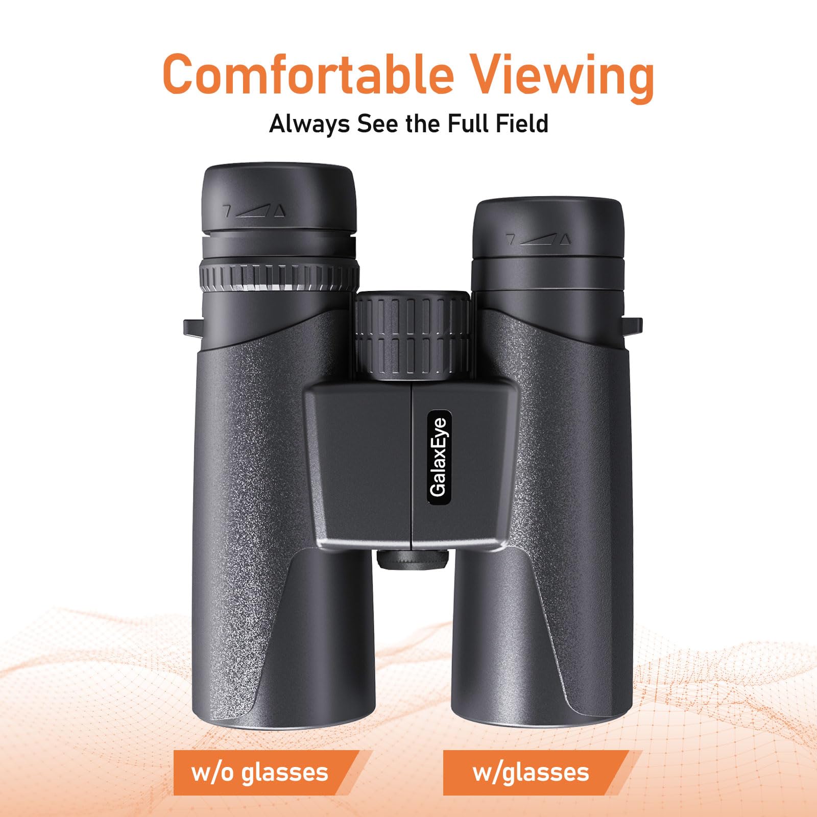 Galaxeye Binoculars For Adults 12X42 Compact With Phone Adapter Large View Easy Focus With Hd Bak4 Prism Fmc Lens For Bird Watching, Hunting, Stargazing, Cruise, Travel