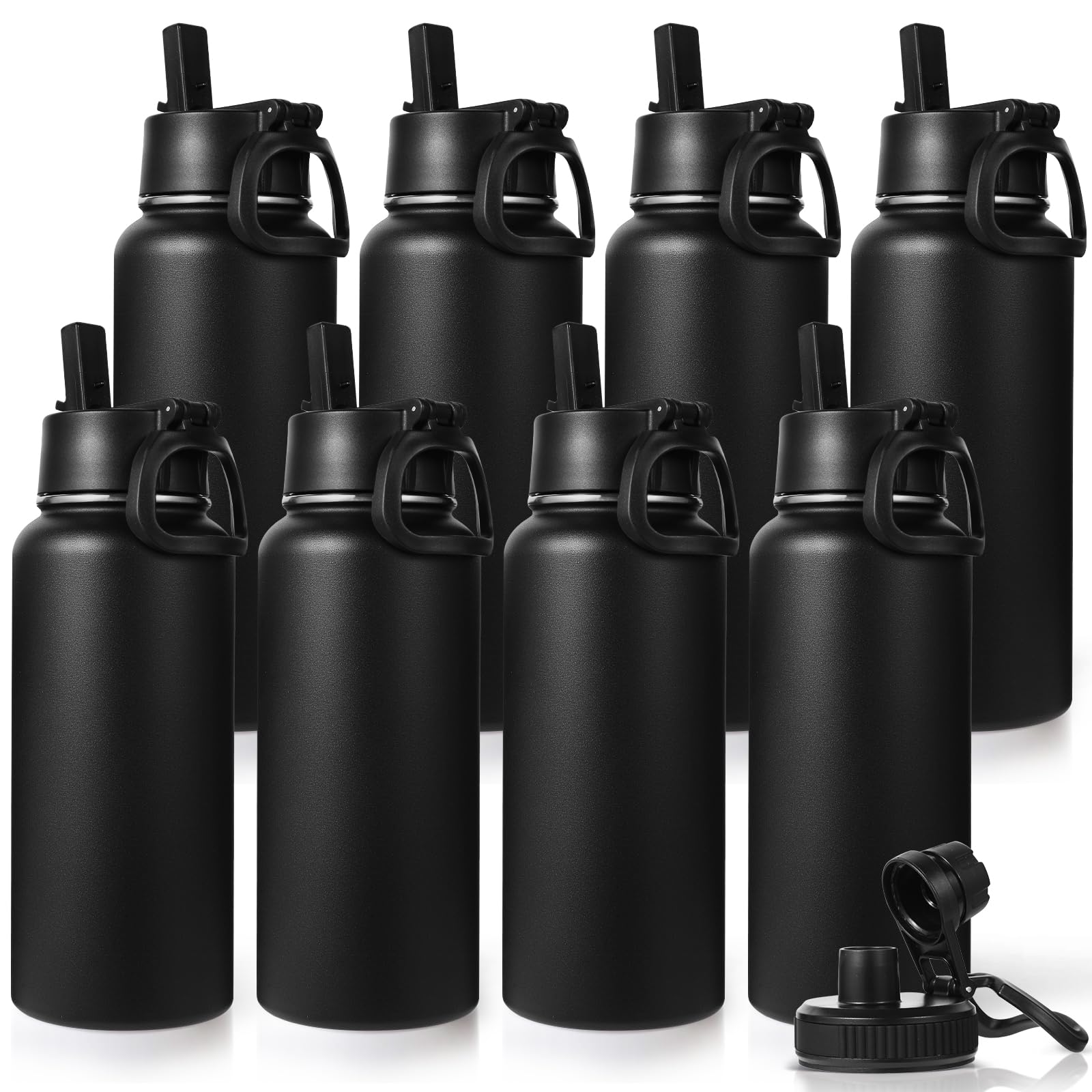 Neihepal 32 Oz Insulated Water Bottle Bulk 8 Pack,18/8 Stainless Steel Double Wall Vacuum Flask