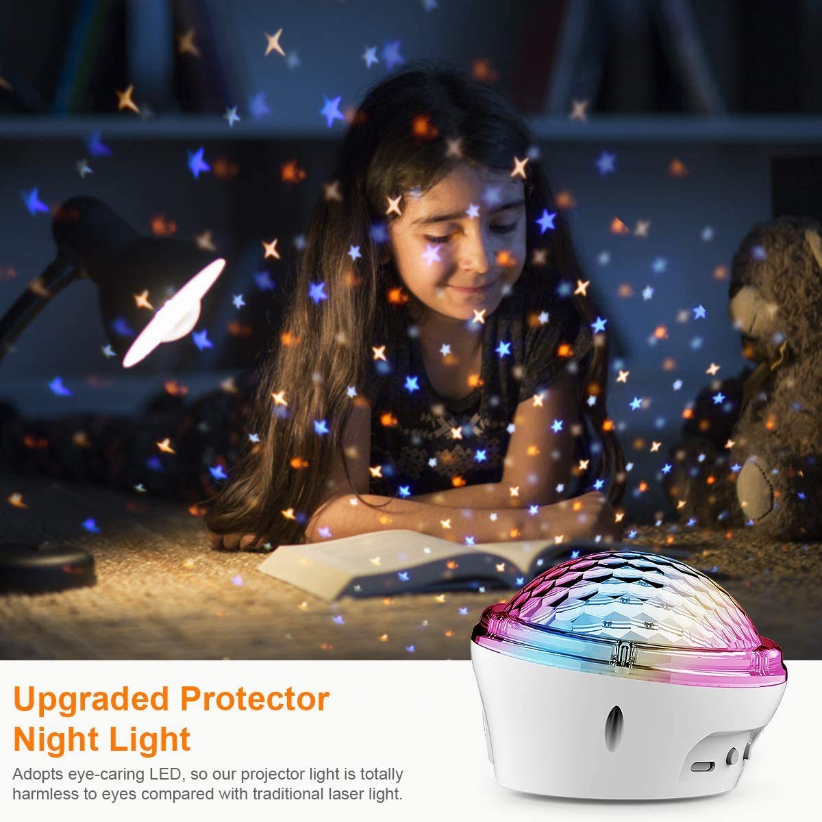 Bizzerinc Star Night Light Projector For Kids, Galaxy Baby Star Night Light Projector With Timer, Led Sky Light Projector, 4 Modes For Boys And Girls, Adults