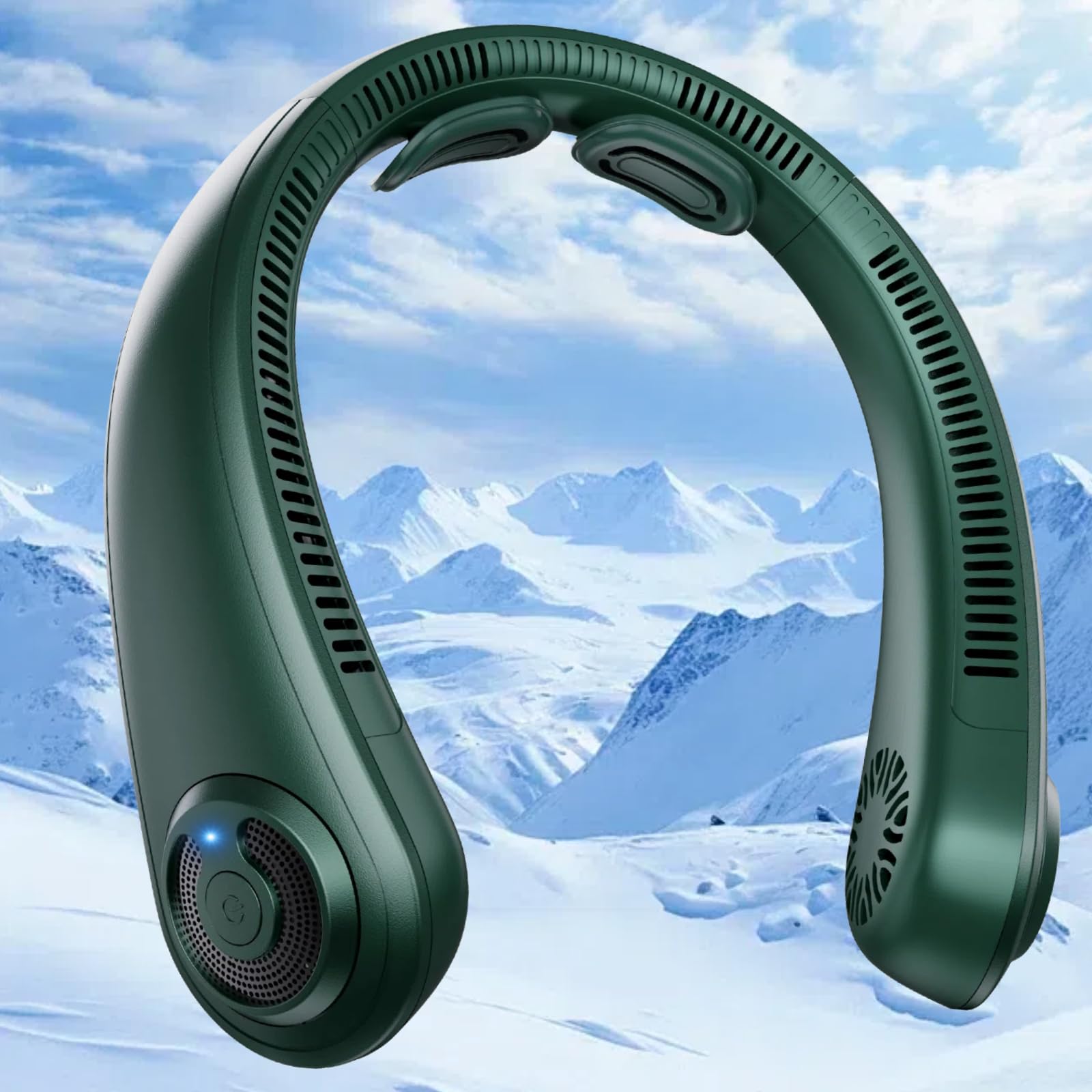 Neck Fan - Portable Neck Fan With Neck Support, 5 Speeds, All Around Airflow, Hand-Free Bladeless - Koospark