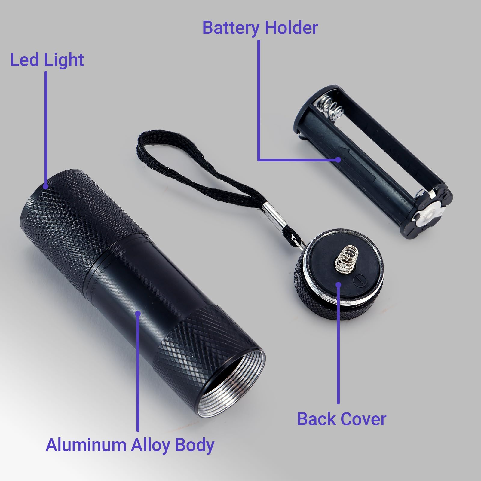 Affbei 12 Pieces Uv Blacklight Flashlights Purple Light, Led Light, Handheld, Portable Uv Flashlight Torch For Pets Stains Urine For Dog/Cat, Dry Stains,Resin Curing,Bed Bug