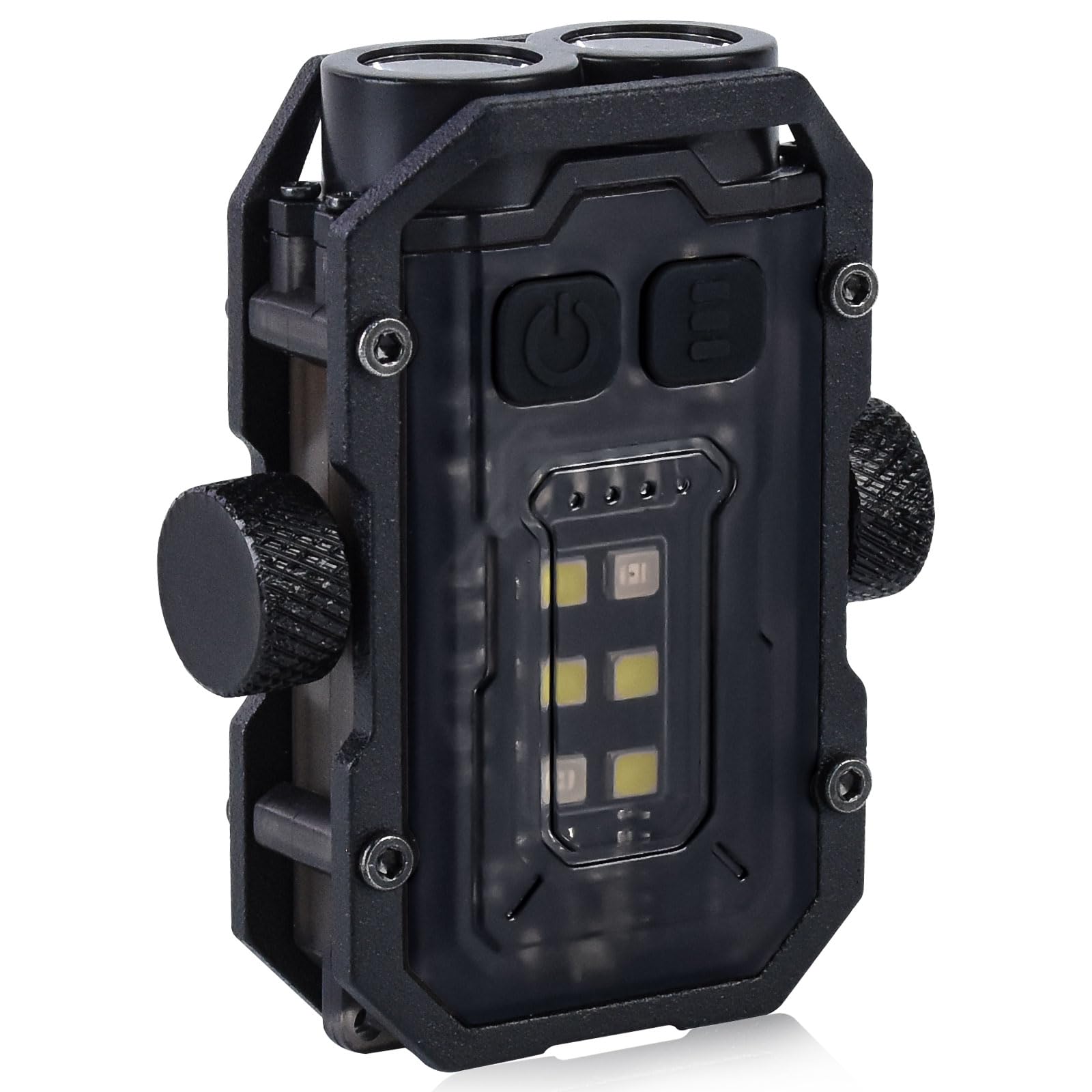 Efep 1000 Lm Led Small Powerful Flashlight With Cob Side Light, Usb Rechargeable Led Keychain Flash Light, 8 Lighting Modes With Clip, Ipx4 Waterproof, And Tail Magnet (Black)
