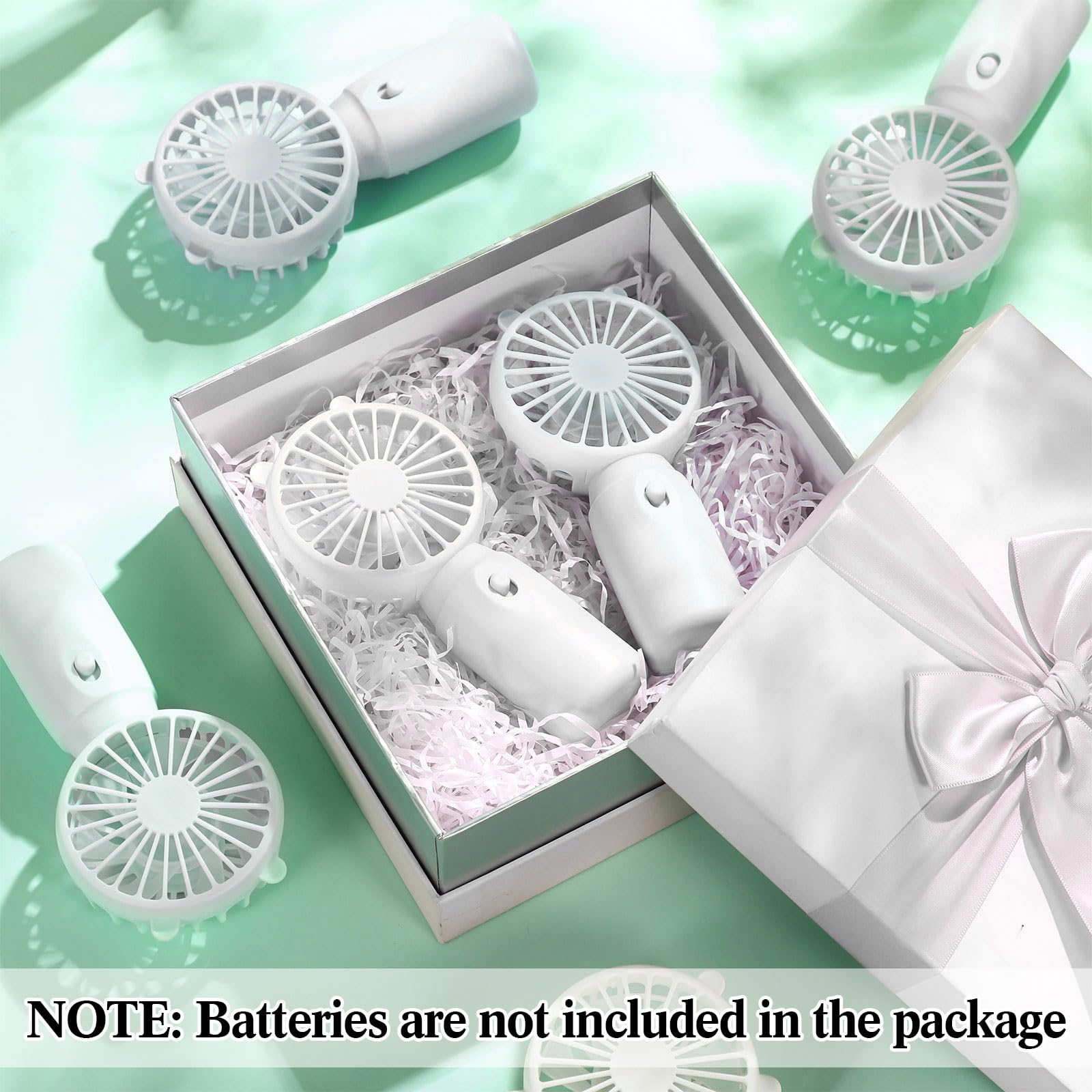 Battery operated handheld fans with lanyard, perfect for makeup application and personal cooling