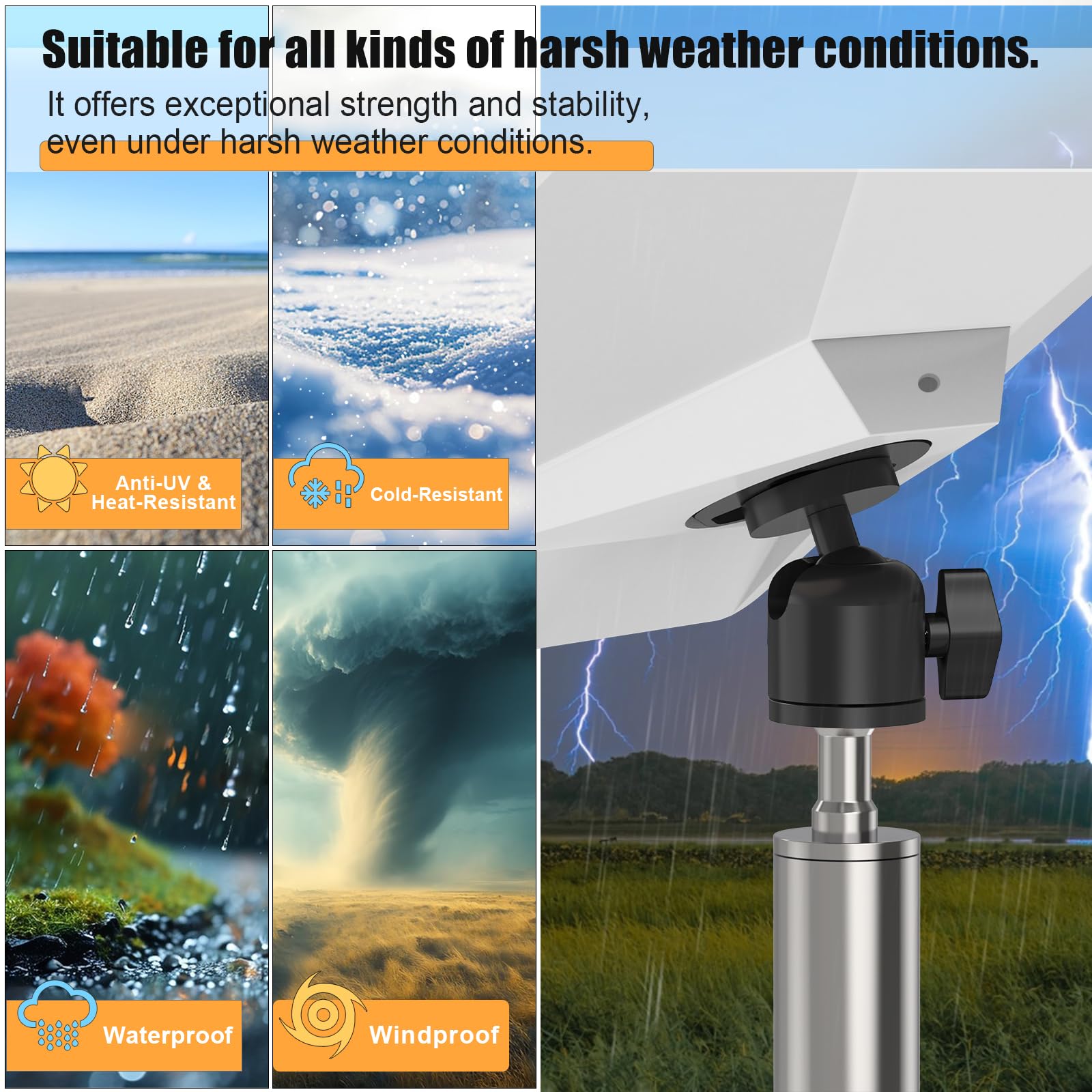 Anautin Starlink Mini Tripod Mount With 1/4" Screw Adapter, Stainless Steel Telescopic Stand, Adjustable Height & 360° Tilt, Universal Ball Head For Versatile Angle Adjustment. (Mn02)