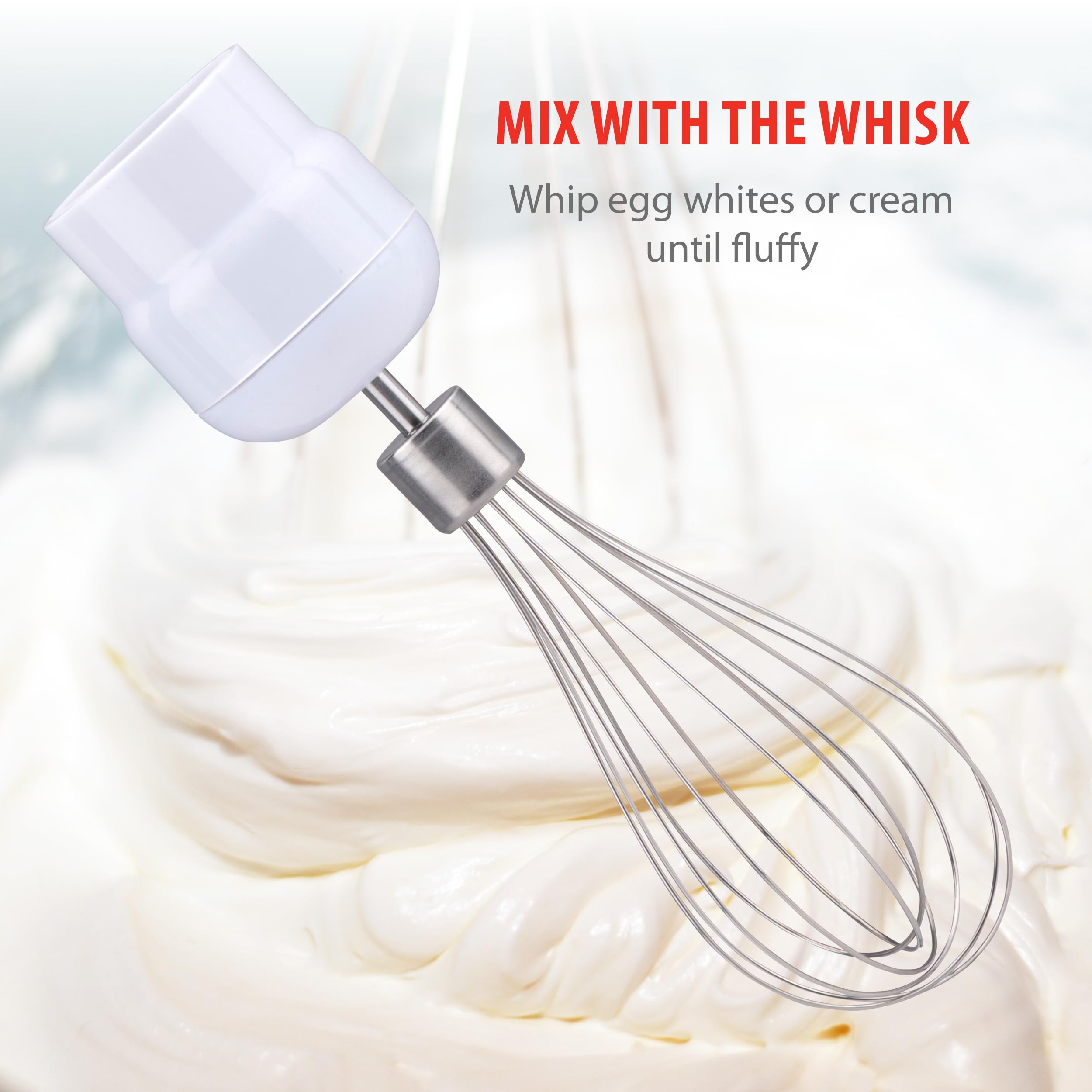 Alpina Hand Blender With Accessories, Mini Chopper, Blender, Arm, Blender, Multifunction 400W, White