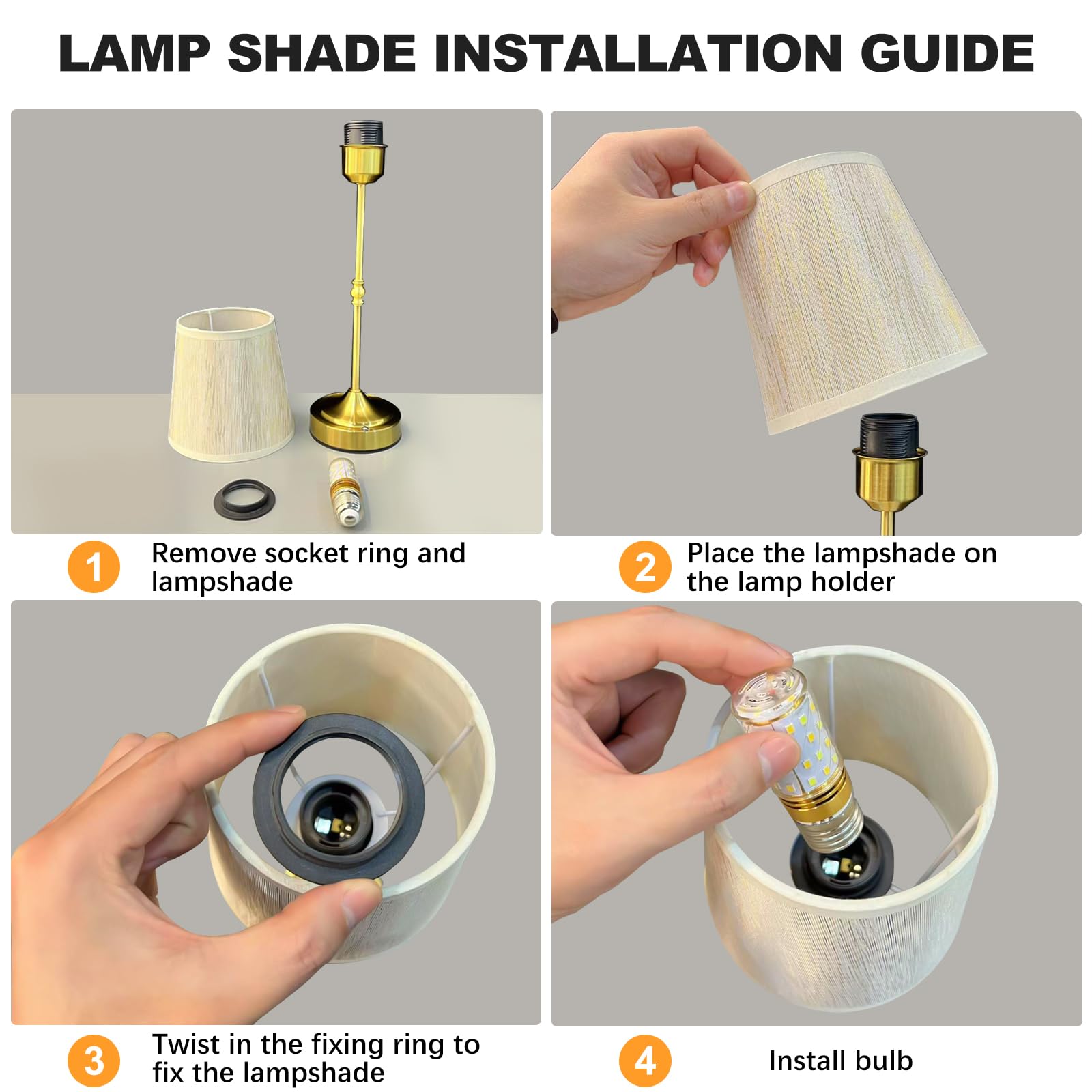 Yoowarm Cordless Led Table Lamp With Dimmer, Cordless Table Lamp Rechargeable Gold,3 Level Brightness Stepless Dimming Touch Control Wireless Lamp For Bedroom Living Room Home Office Dorm, Bedside