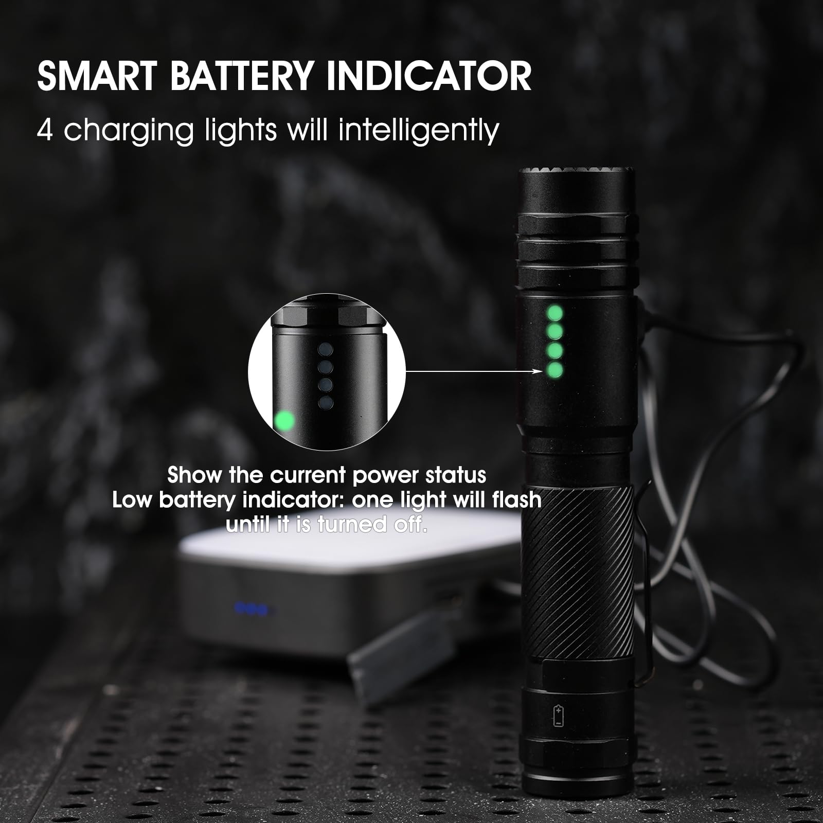 Zti Rechargeable Flashlights 2000 Lumen, 5 Light Modes, Usb-C Rechargeable Pocket Flashlight, Compact For Home, Emergency