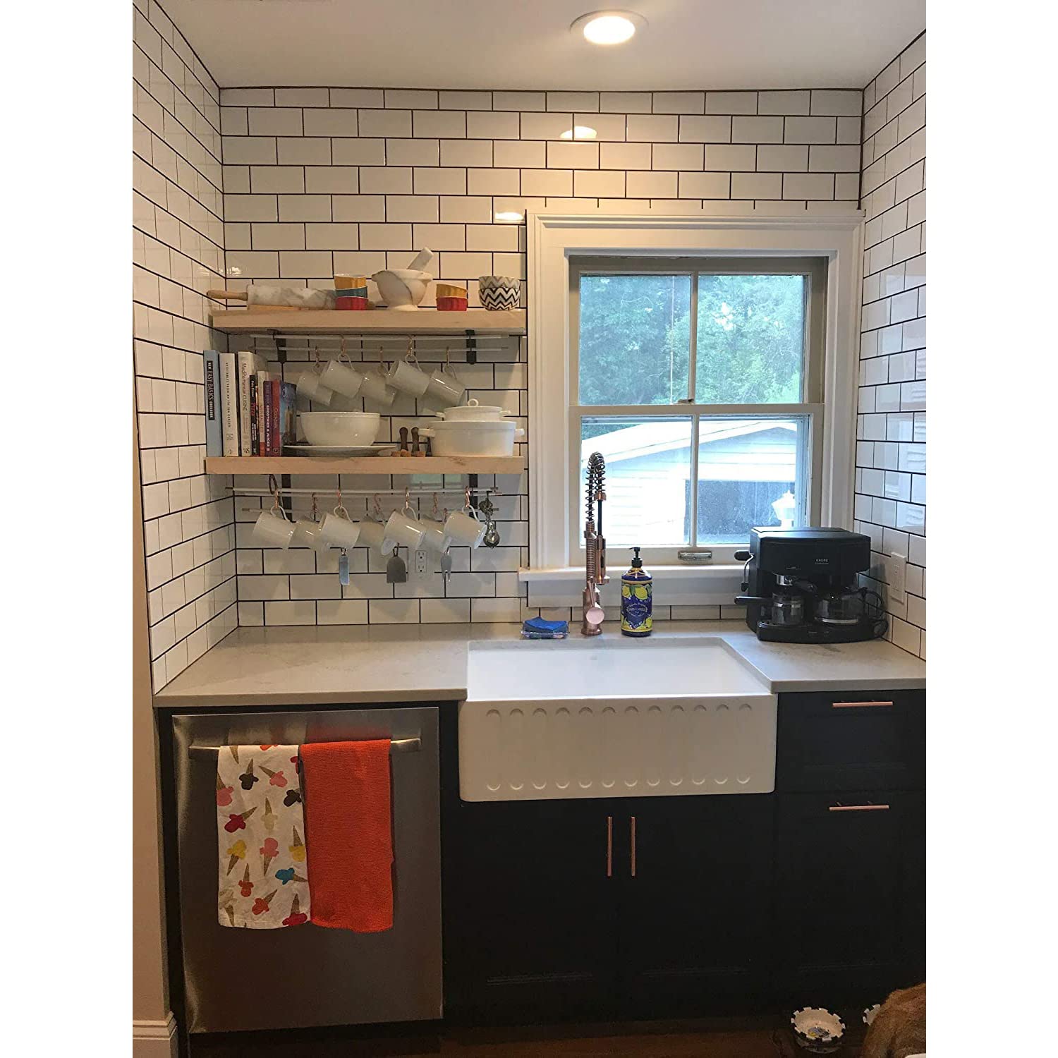 Italia Faucets Residential Single-Handle, Pull-Down Sprayer Kitchen Faucet With Flat Spray Head And Deck Plate In Antique Copper