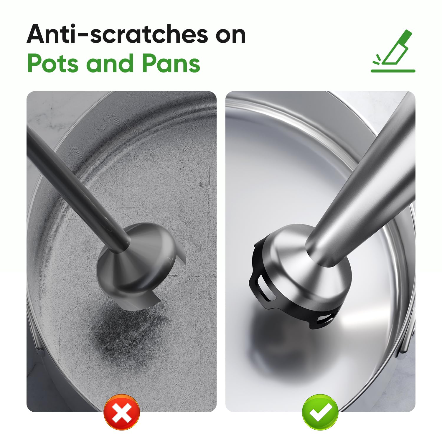 Zkbhome Immersion Blender Handheld 1100W 3 In 1 Corded Stick Hand Blenders For Kitchen With Trigger Speed Control, With Whisk, Milk Frother Attachemnts, Perfect Emulsifier For Soup, Smoothie, Puree