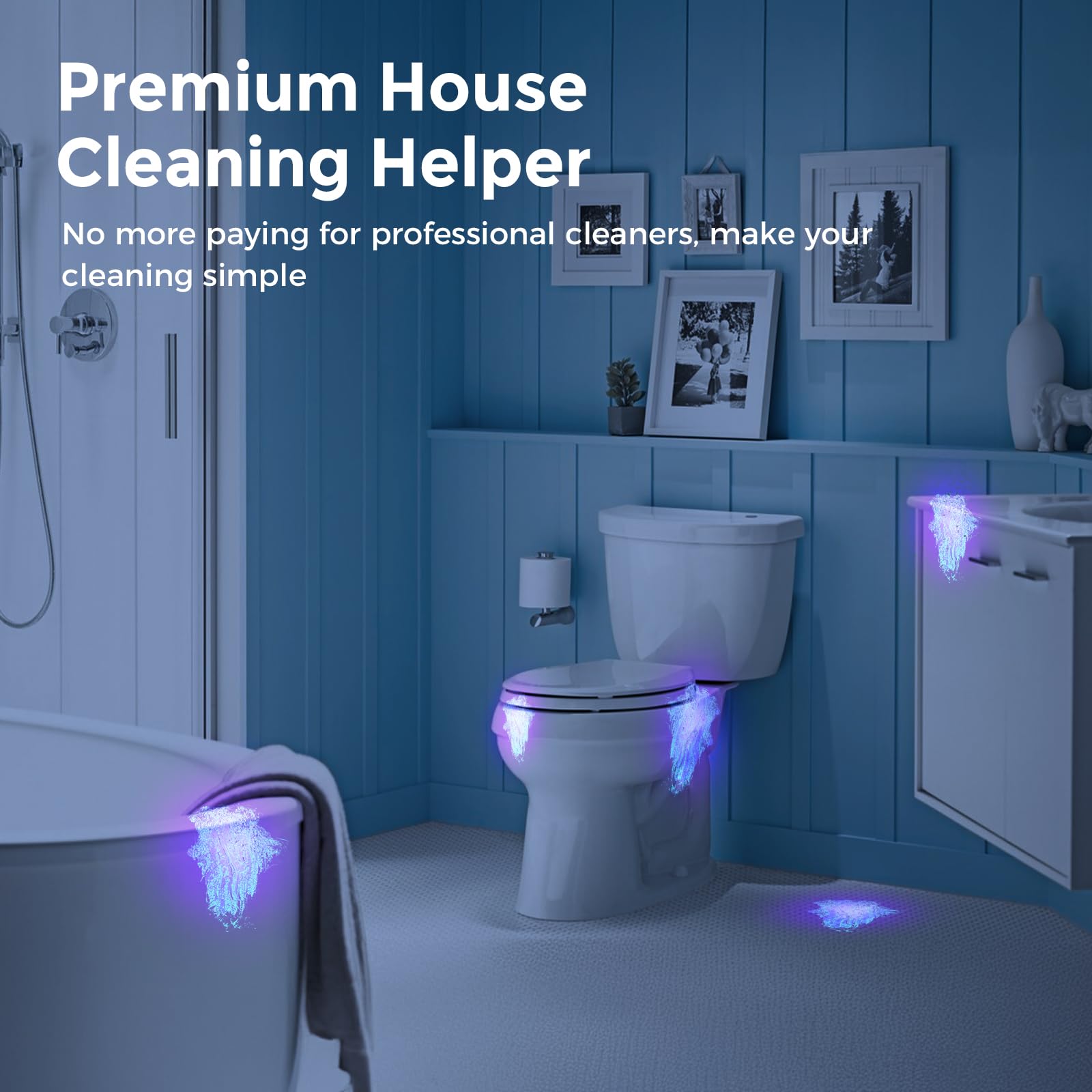 Rechoo Black Light Uv Flashlight, 395Nm Blacklight Rechargeable Flashlights Uv Light, Portable Mini Black Light For Pet Urine Detection, Bed Bug, Dry Stains, Resin Curing, Scorpions Finder