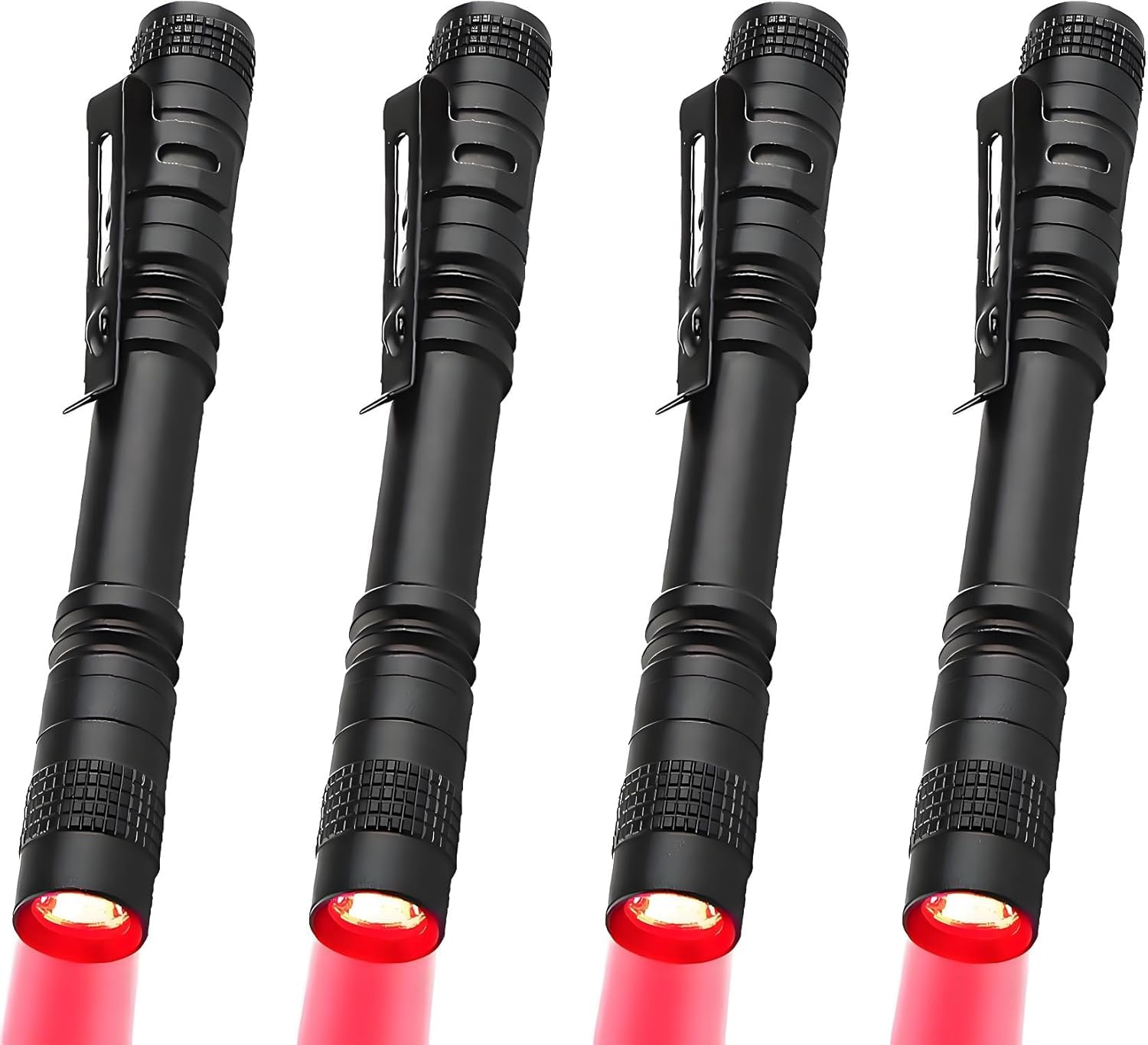 Mviocs 4 Pack Red Light Flashlights, Red Led Flashlight Torch For Outdoor Camping