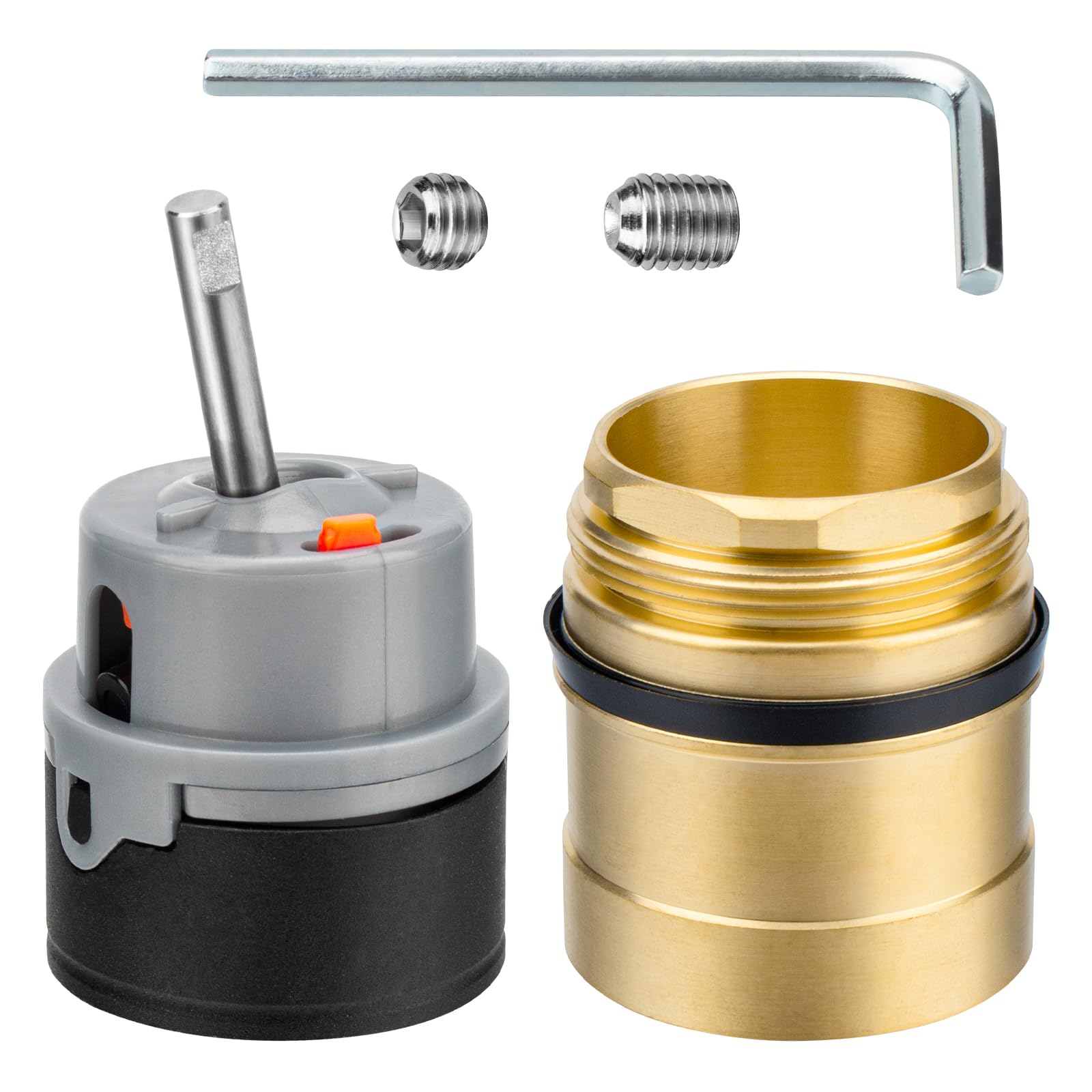 Apopip Rp50587 Cartridge Valve Replacement For Delta Single-Handle Kitchen And Lavatory Faucets, Fit For Diamond Seal Technology Models With 36 Mm Motion. Comes With Rp51503 Bonnet Nut