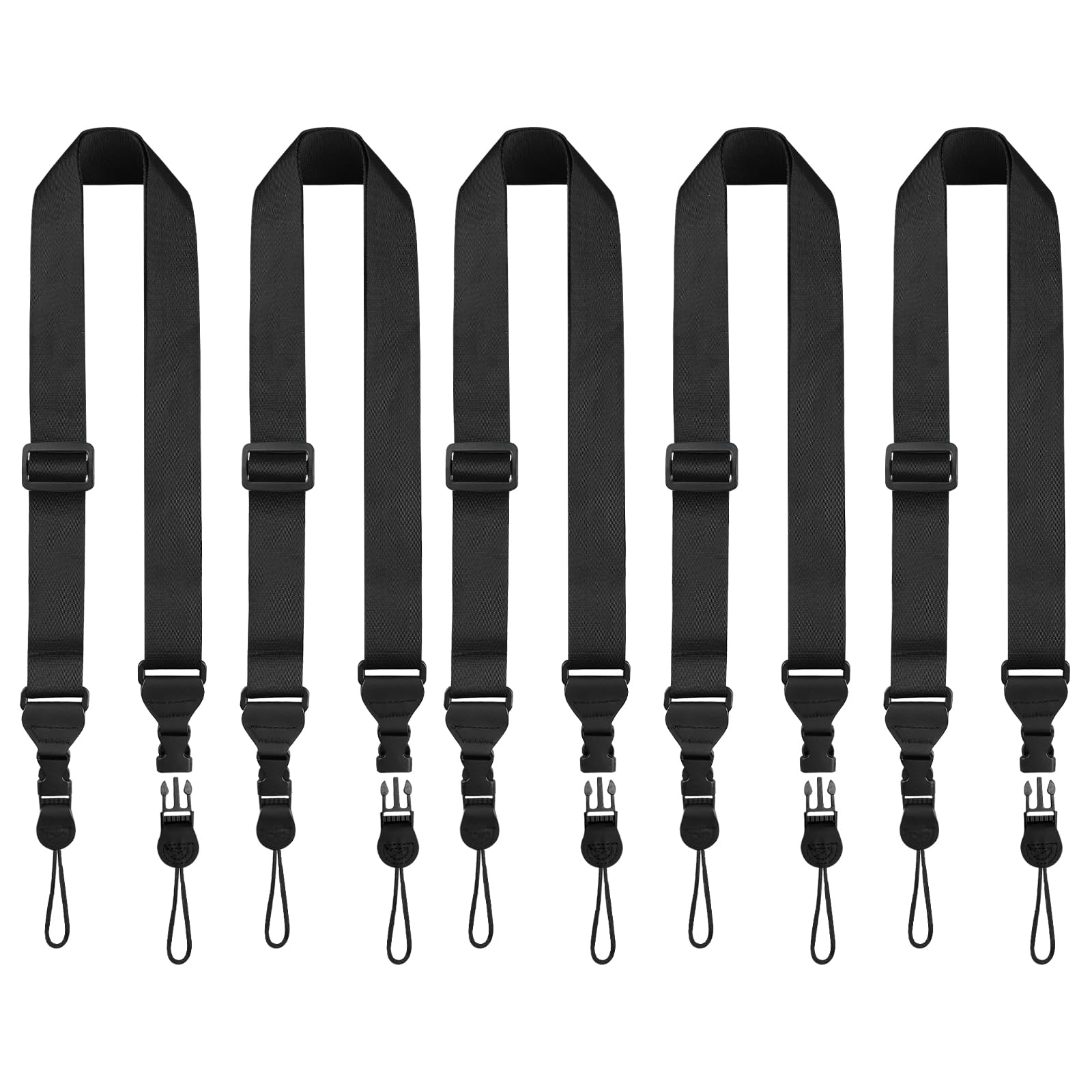 Fieil 5 Pack Universal Shoulder Strap, Replacement Nylon Neck Lanyard, Comfortable Adjustable Shoulder Strap For Ipad, Camera, Crossbody Bag, Binocular, Tablet