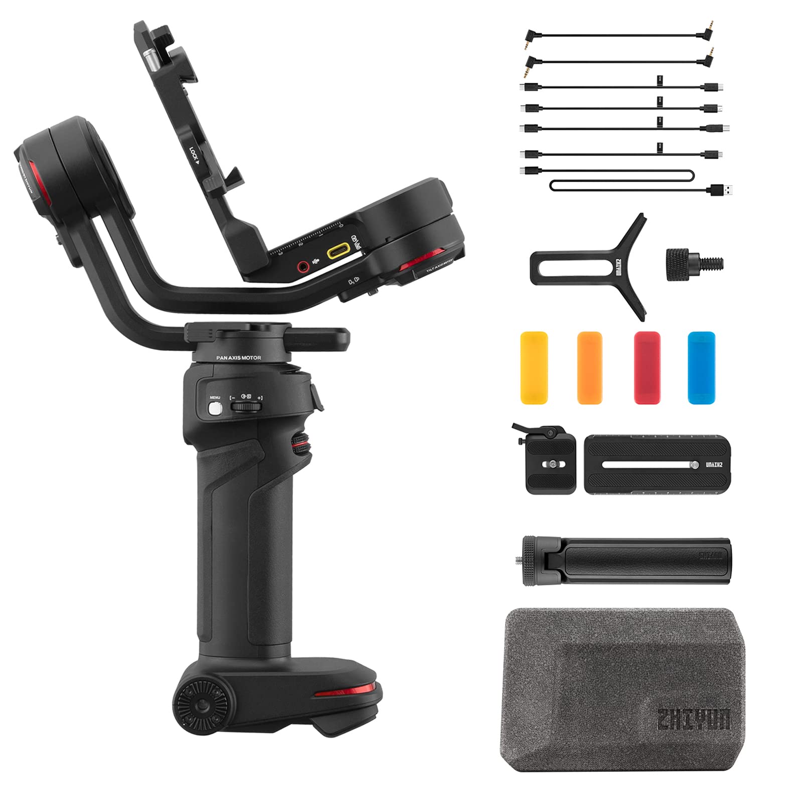 Bortt Stabilizer 3 Handheld Camera 3-Axis Gimbal Stabilizer Lightweight Built-In Fill Light Microphone Pd Fast Charging Battery Max. Load 3Kg/ 6.6Lbs Replacement For Mirrorless