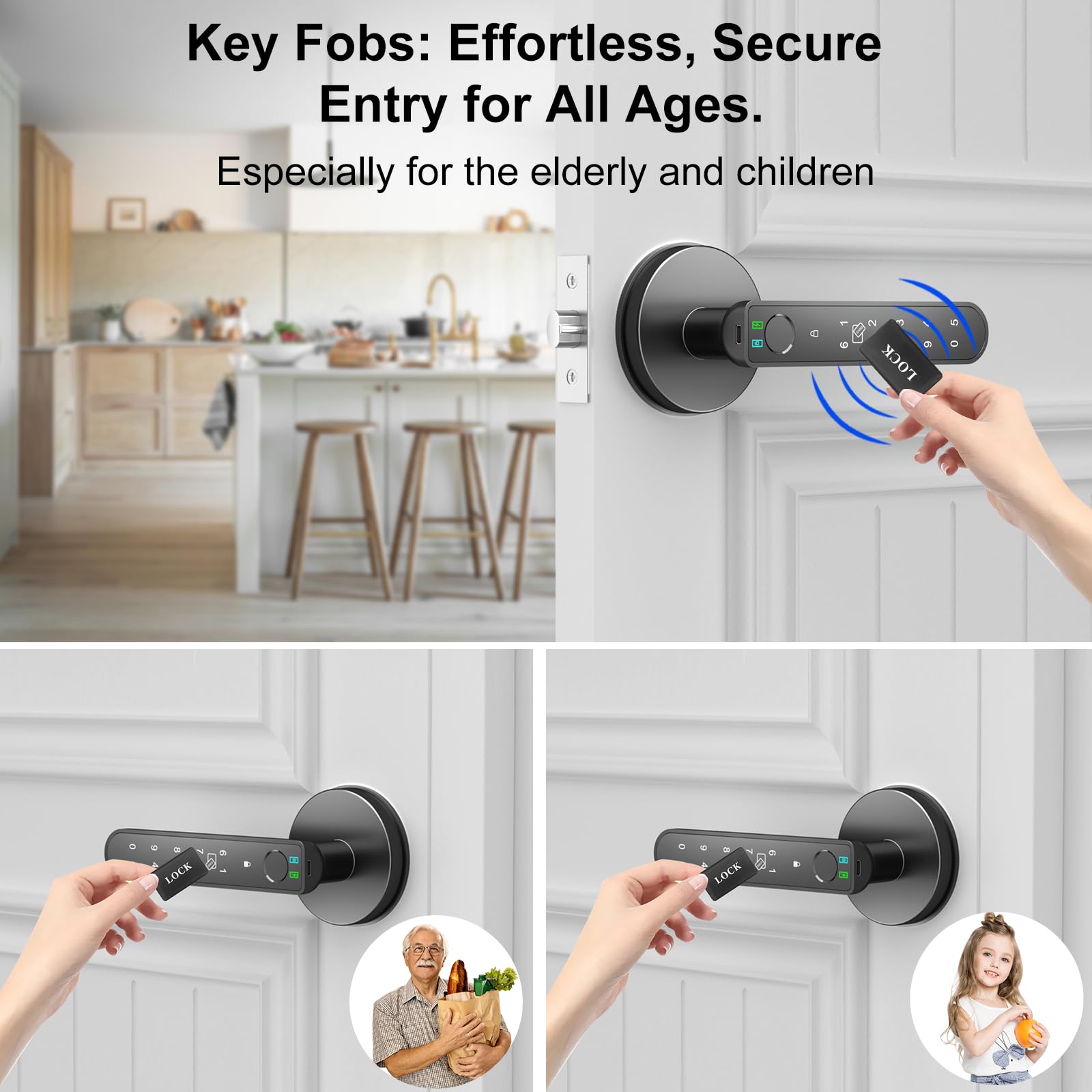 Biwibon 10-Piece Ic Cards - Rfid Key Fobs For Smart Locks, 13.56Mhz, Compatible With Tuya And Ttlock Smart Systems