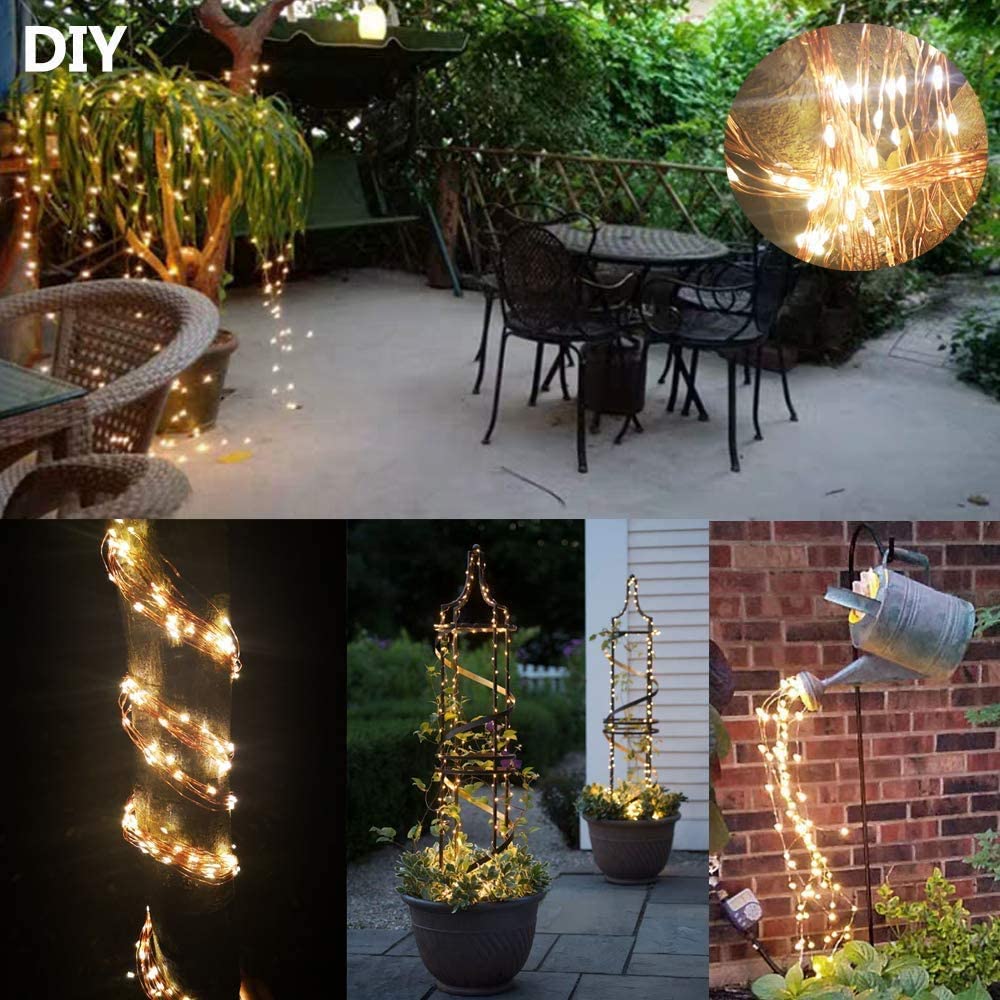 Znycye 12 Pack Solar Mason Jar Lights Warm White +1 Pack Watering Can Lights Warm White