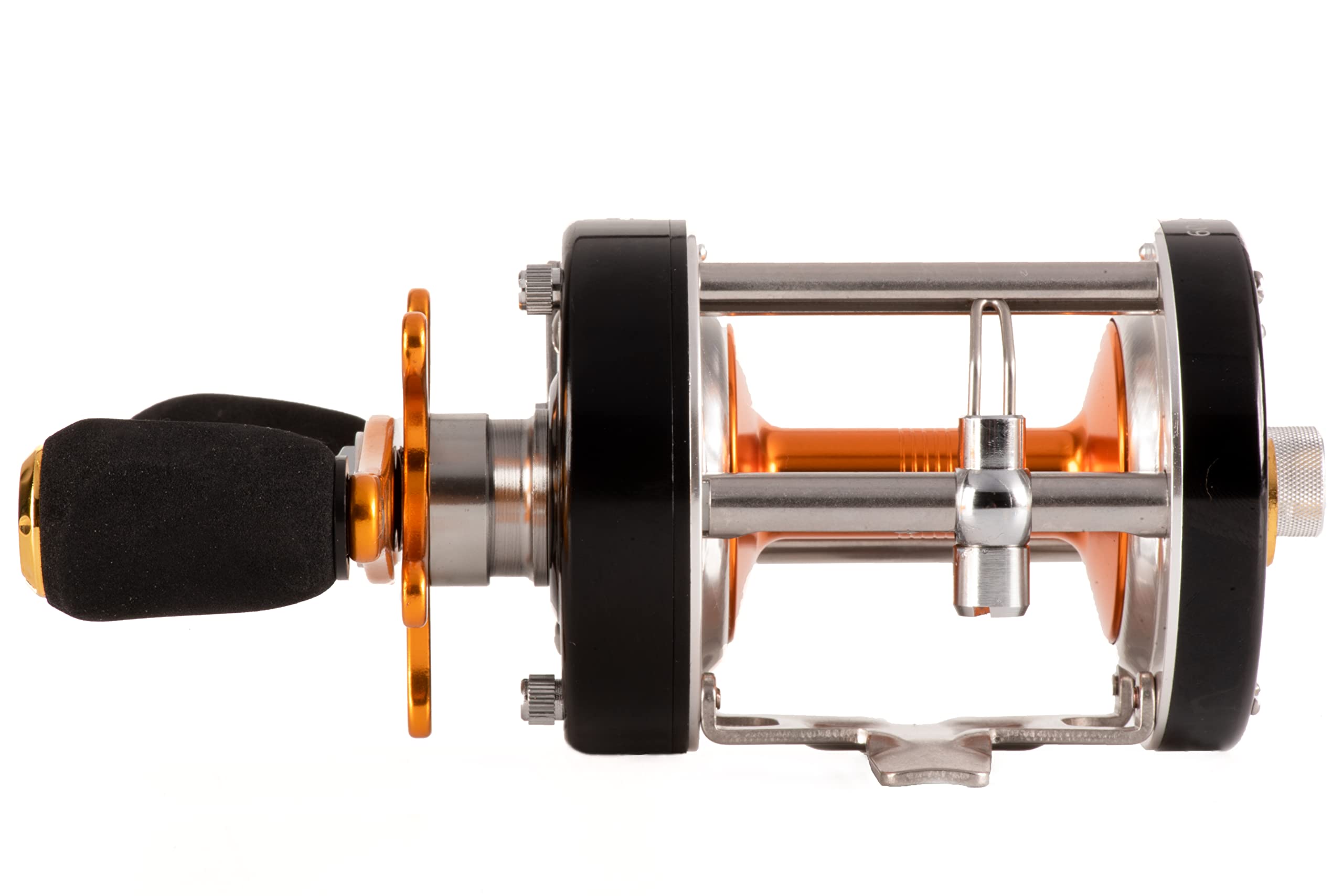 Catfish Pro Tournament Series 600Cts Round Baitcasting Reel - 6+1 Stainless Steel Ball Bearings, 5.3:1 Gear Ratio, 19Lb Drag, Brass Gears, Centrifugal Brake, Durable & Powerful For Big Catfish Fishing