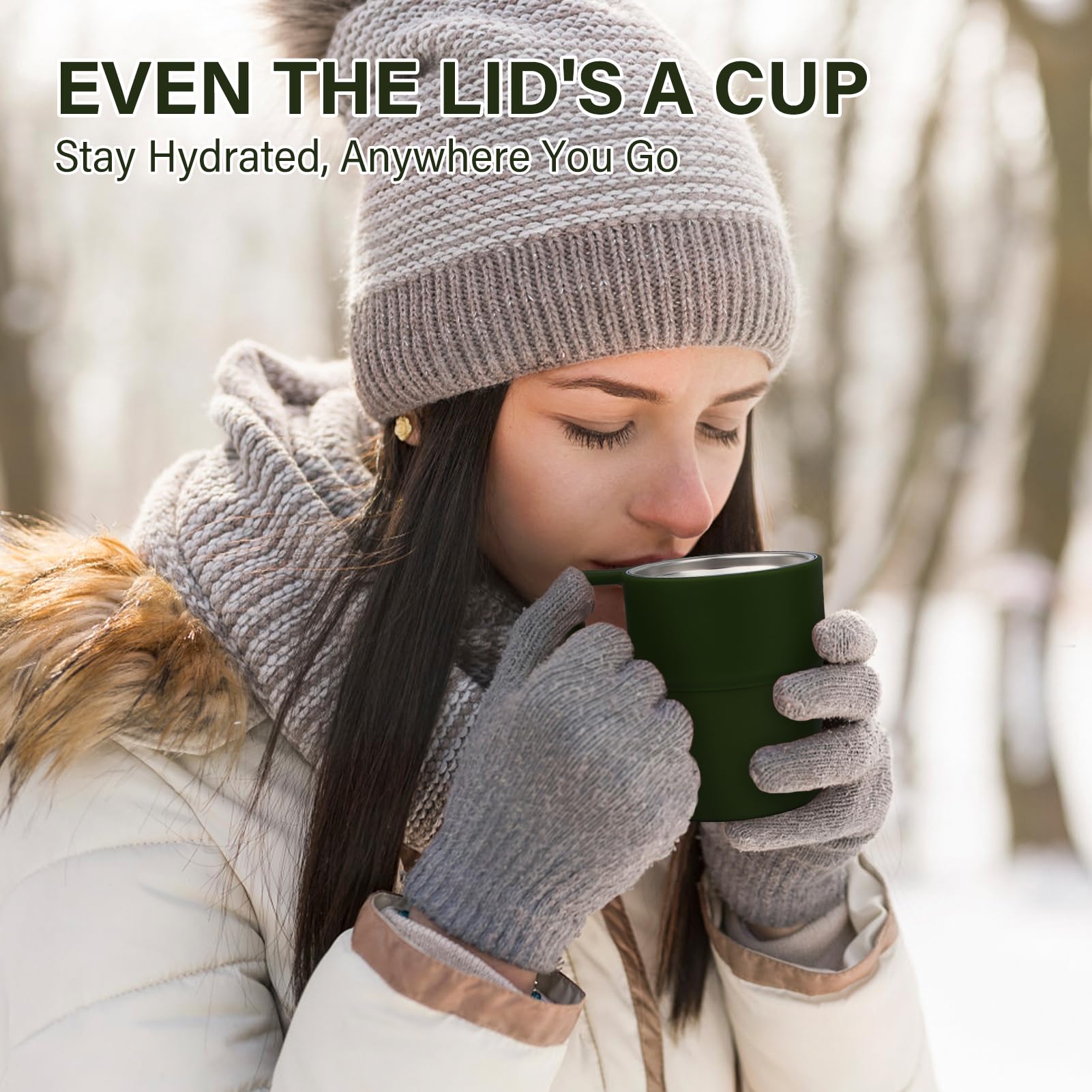 21 Oz Stainless Steel Water Bottle, Thermal Water Bottle With Cup, Insulated Bottle With Handle