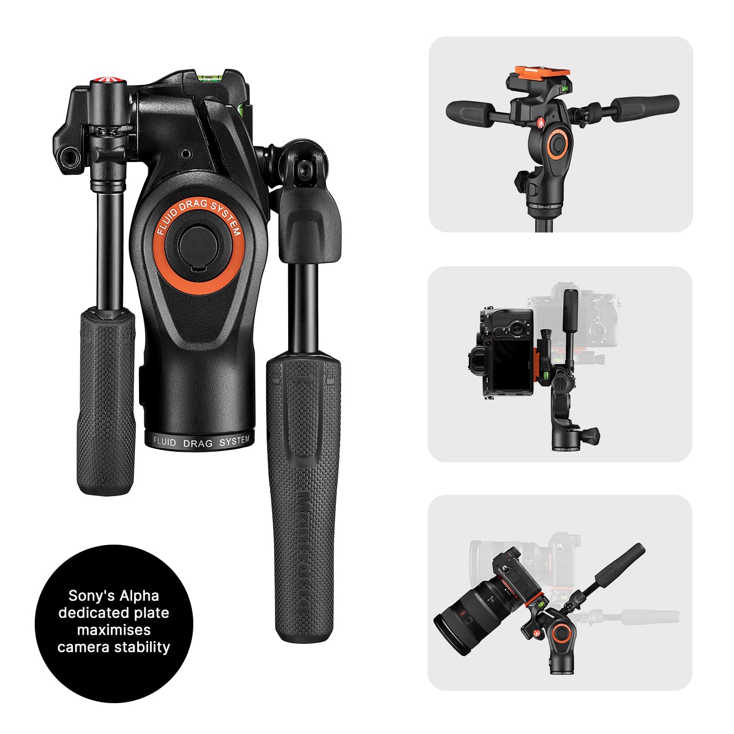 Manfrotto Be Live Advanced 4-Section Aluminum Travel Tripod With 3-Way Fluid Head