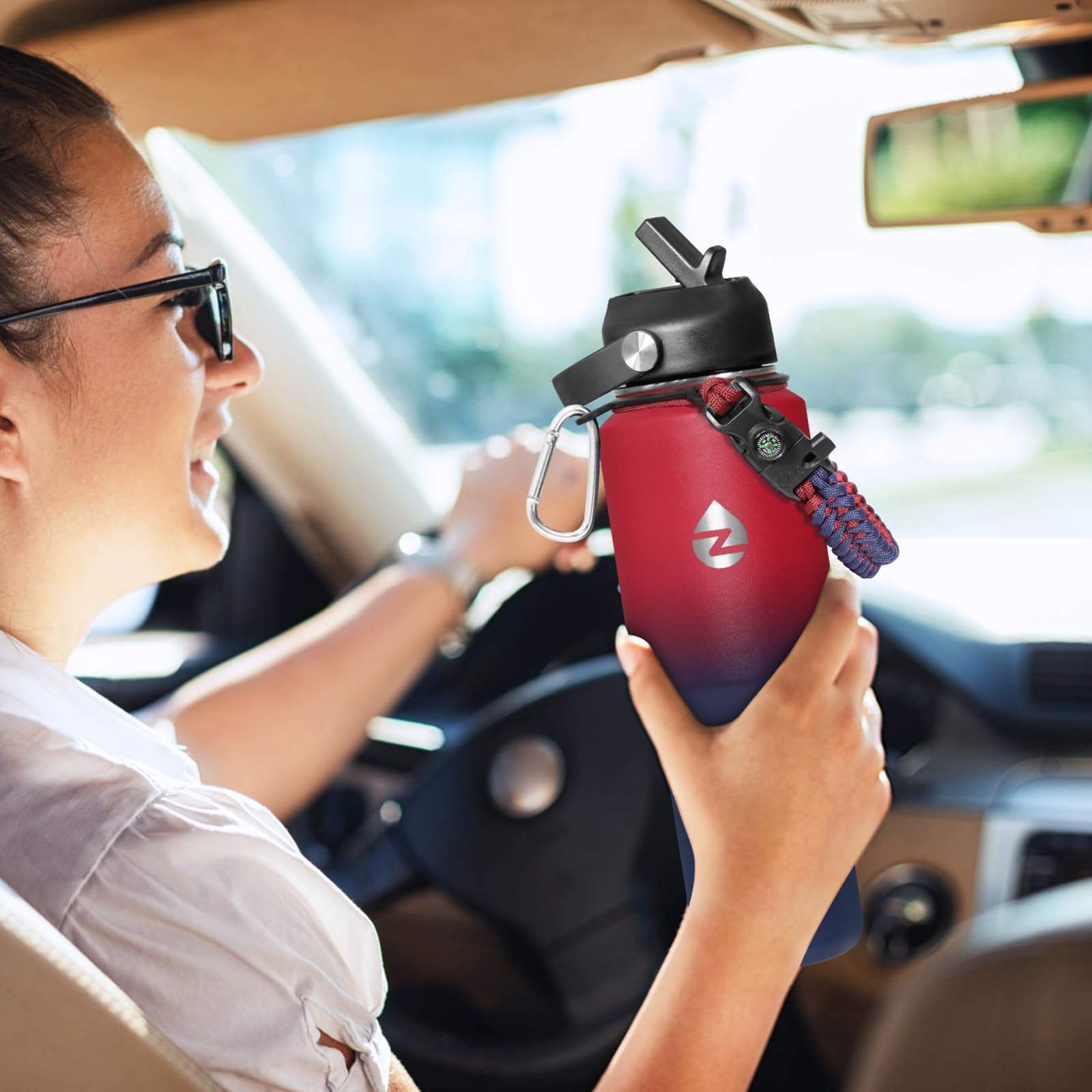 32Oz Insulated Tumbler, Insulated Water Bottle With Straws And Two Lids, Stainless Steel Tumbler