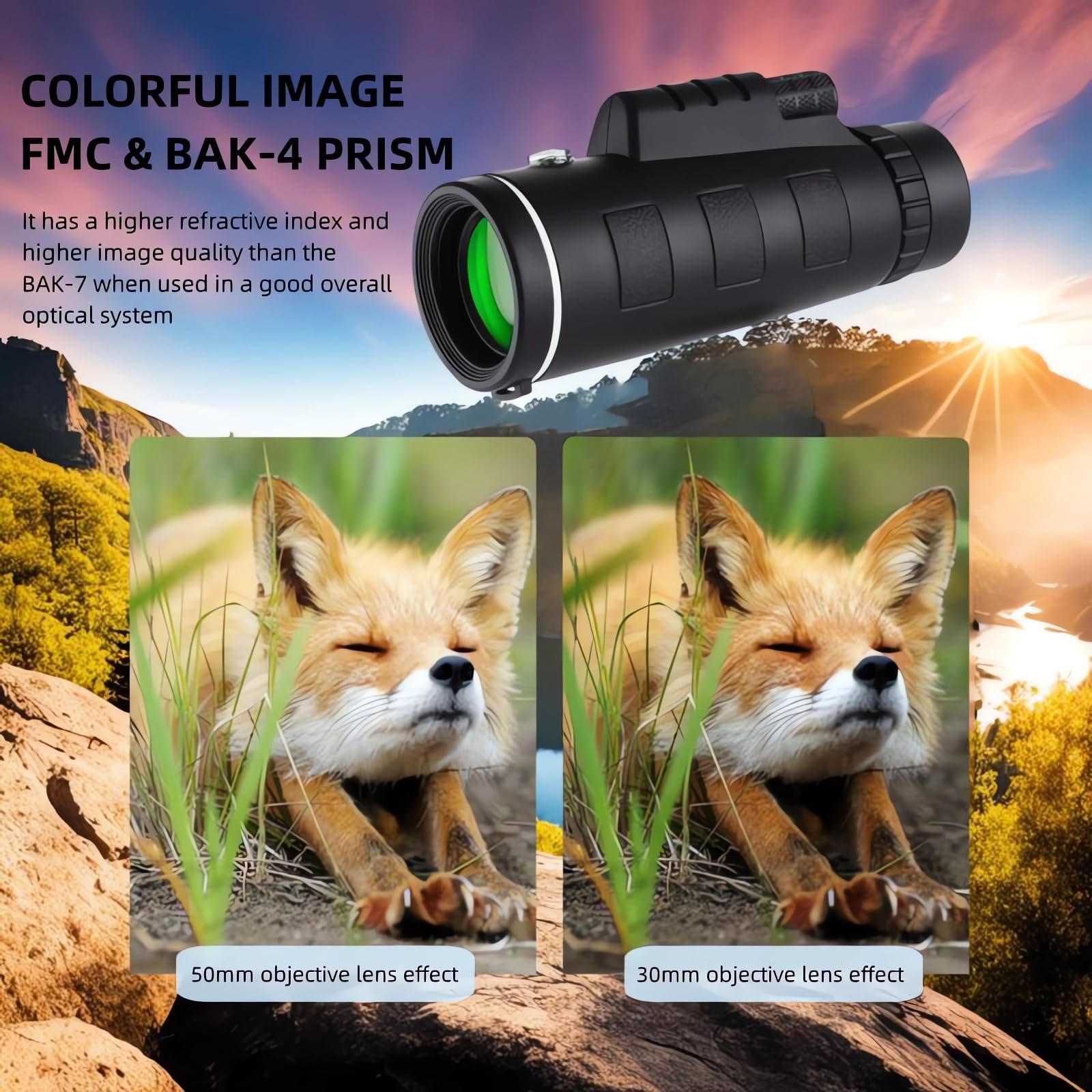 Banstle   Monocular Telescope For Smartphone,High Power Monocular With Smartphone Adapter And Sturdy Tripod, Bak4 Prism Monocular For Boating/Yachting/Sports/Bird Watching/Auto Racing/Hunting/Trevel