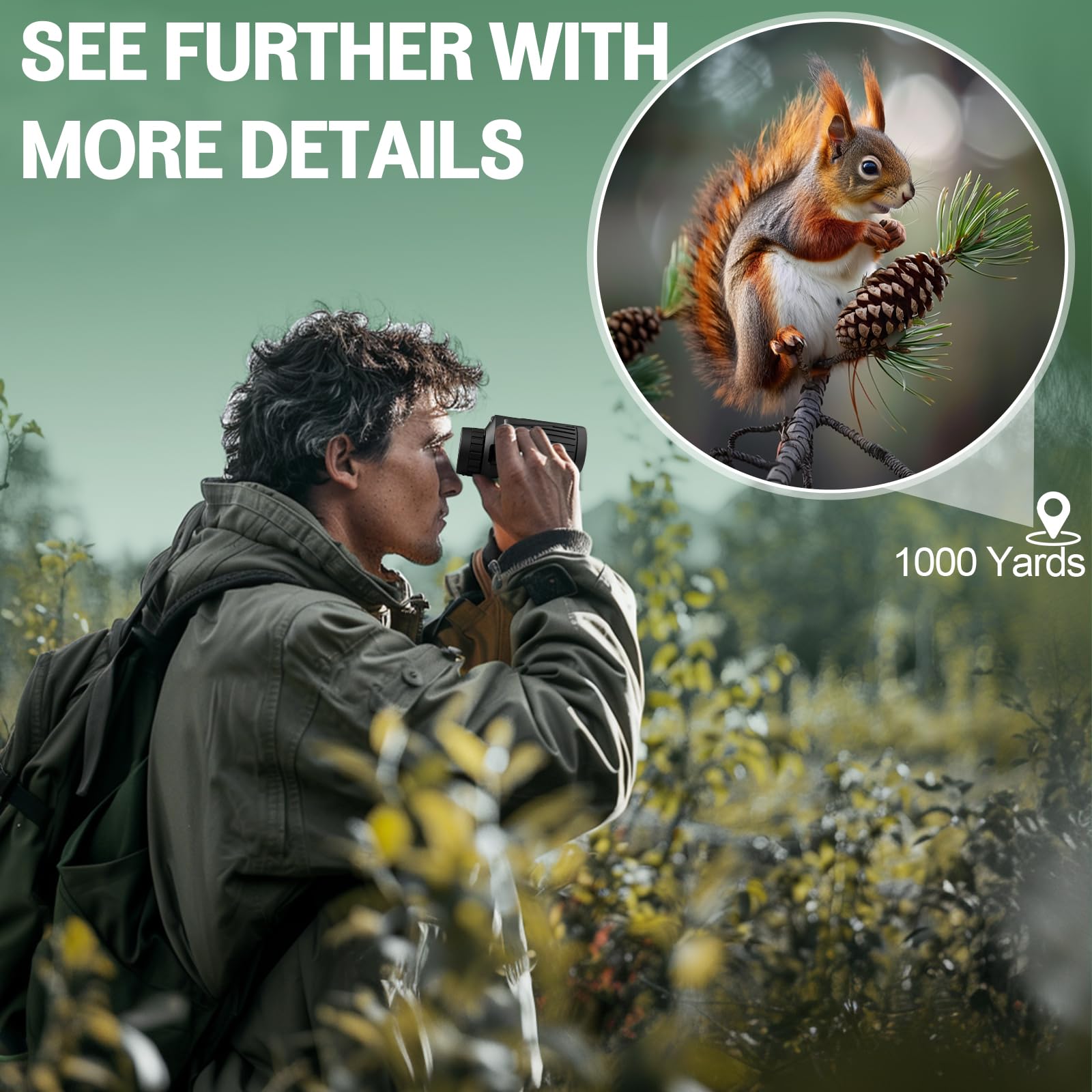Deesoo 15X25 Binoculars - Ultra Clear Bak4 Optics With Wide Objective Lens For Adventurers