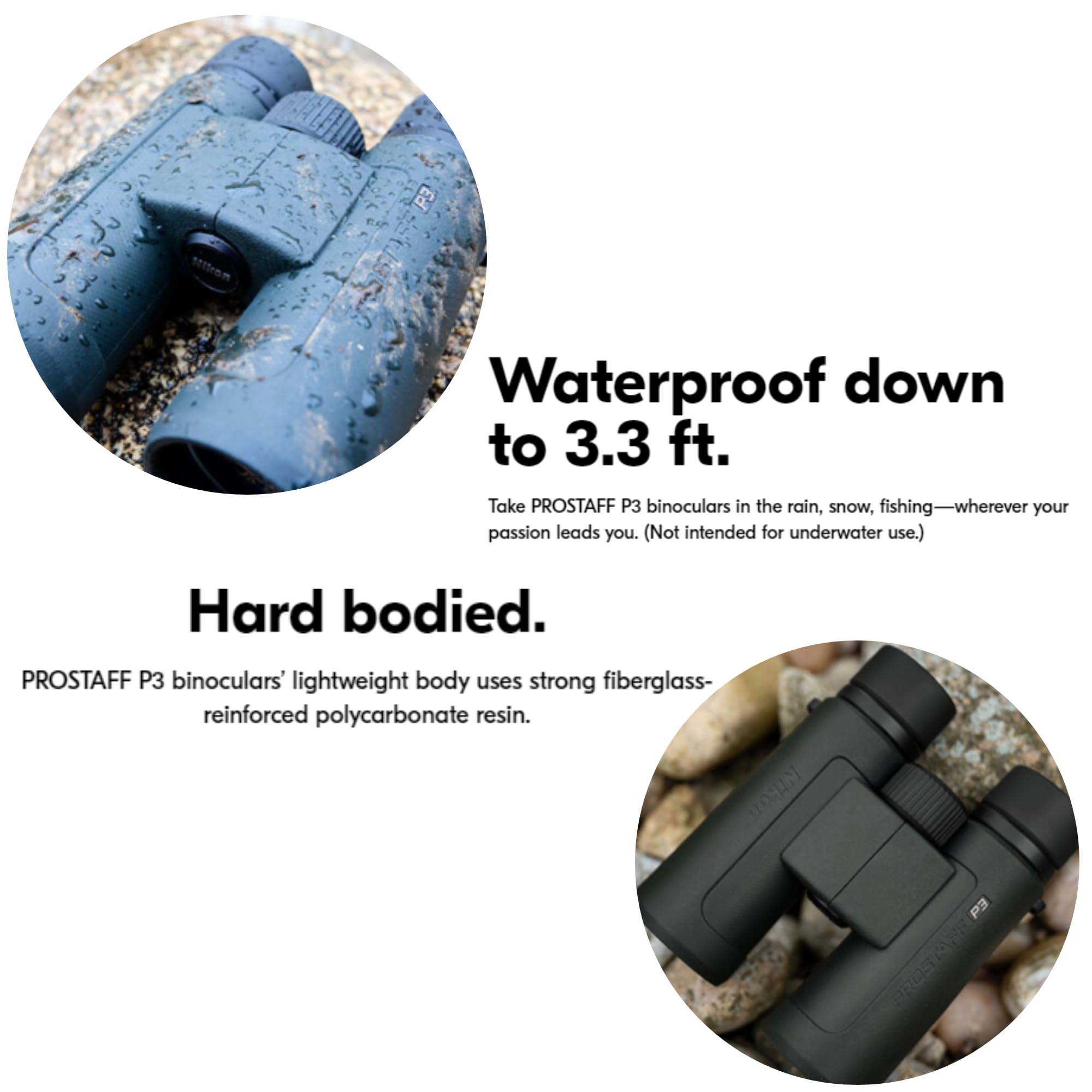 Lumintrail Nikon Prostaff P3 10X42 (16777) Black Binoculars Bundle With Lens Pen, And Cloth - High Powered Compact Adult Binoculars For Hunting, Bird Watching, And Hiking Essentials, Zoom Lightweight Travel