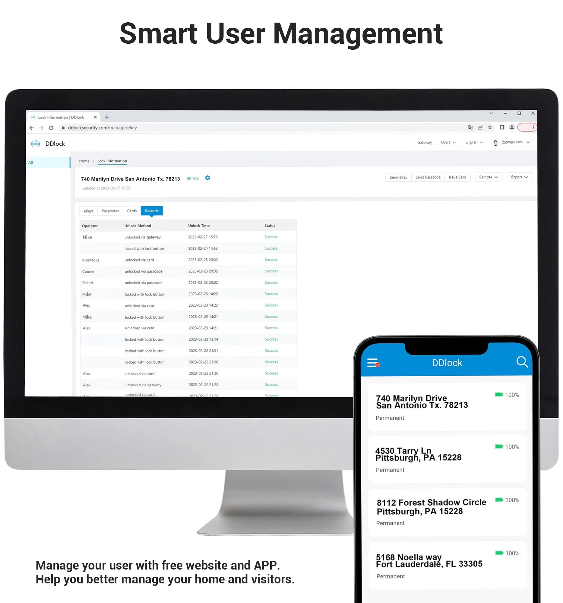 Veise Rz06C Smart Locks For Front Door, 2 Knob Handle Set, Keyless Entry Deadbolt, App Control, Electronic Touchscreen Digital Keypad, Auto Lock, Easy Installation, Ip54 Waterproof, Satin Nickel