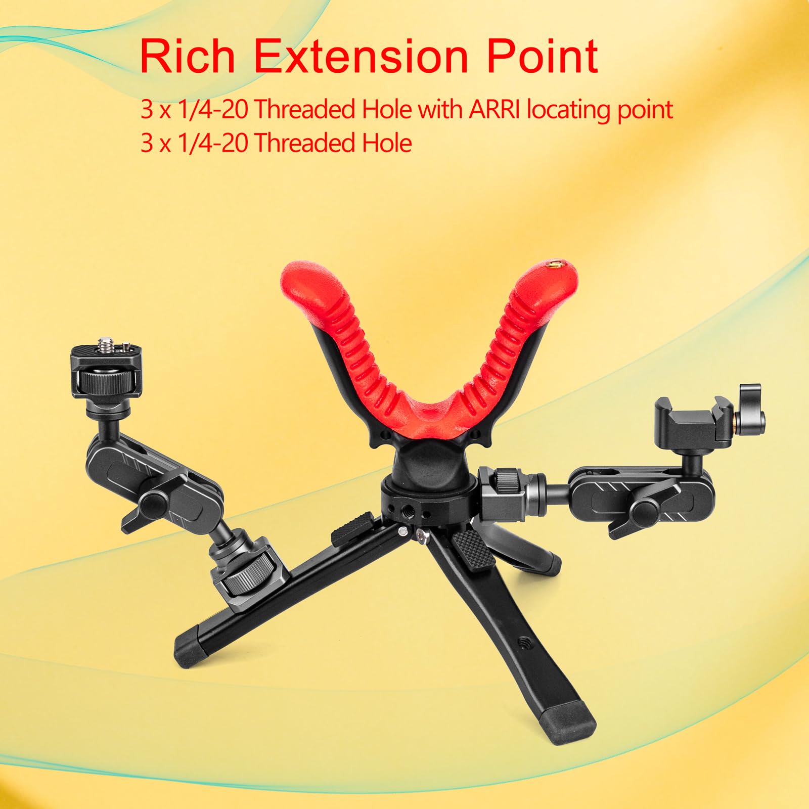 Zeadio Camera Tripod Rest, Adjustable Portable Rest Stand With 360 Degree Rotation V Yoke For All Camera