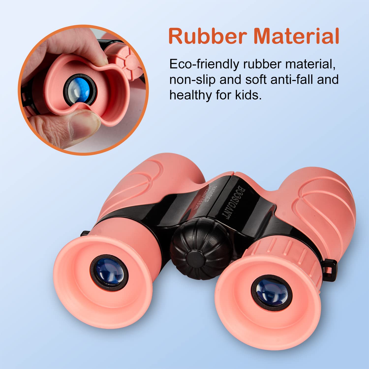 Boosigant Pink Binoculars For Kids Ages 4-12, Durable & Lightweight Outdoor Telescope For Girls, Educational Stem Toy With Clear Vision, Adjustable Focus, Carry Bag (Perfect For Bird Watching, Camping, Travel)