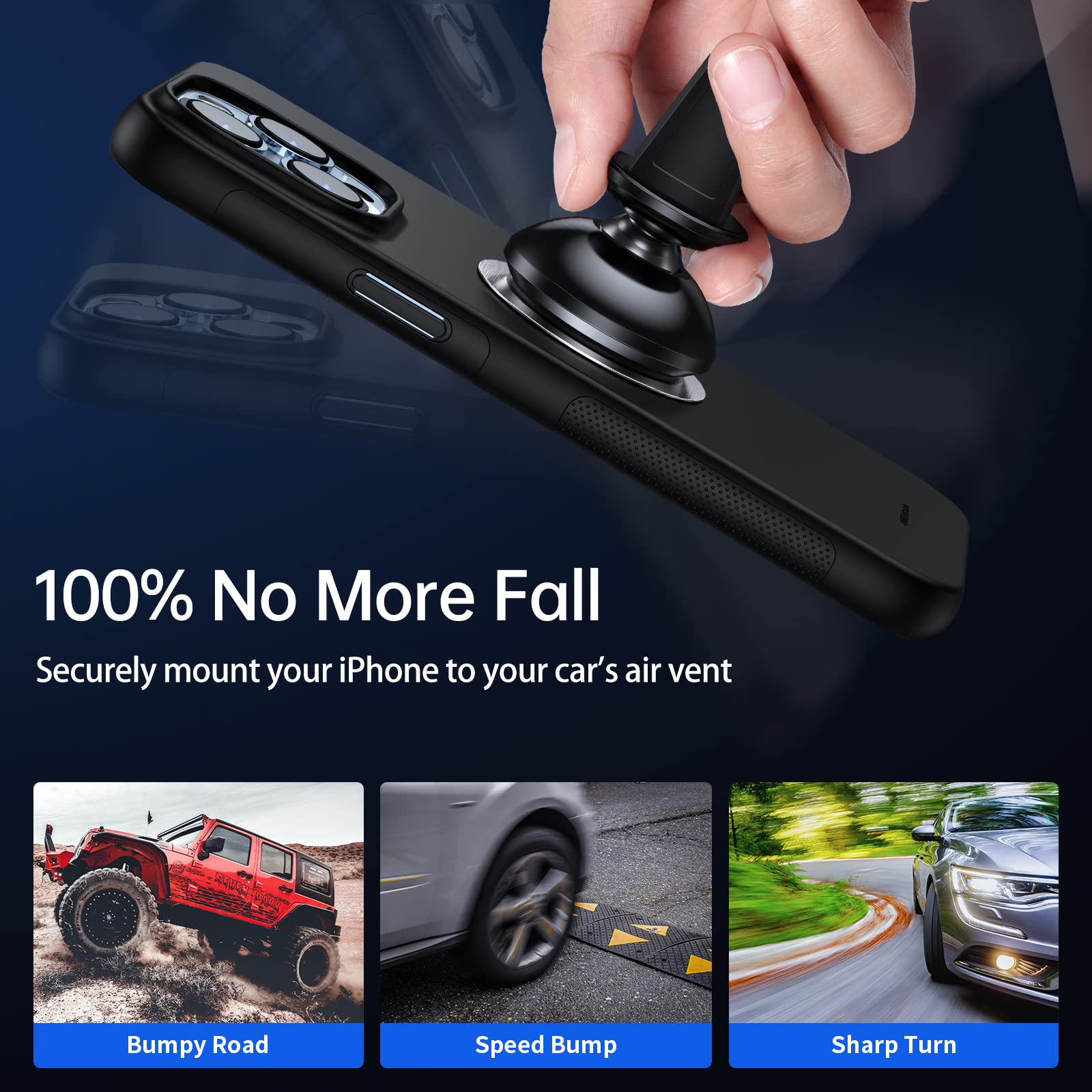 Syncwire Magnetic Phone Holder For Car, Super Strong Magnet Phone Holder Mount Air Vent 360° Rotatable Cell Phone Holder Mount For Car Compatible Iphone 16 15 14 13 12 11 Pro Max, X Xs Xr,Android