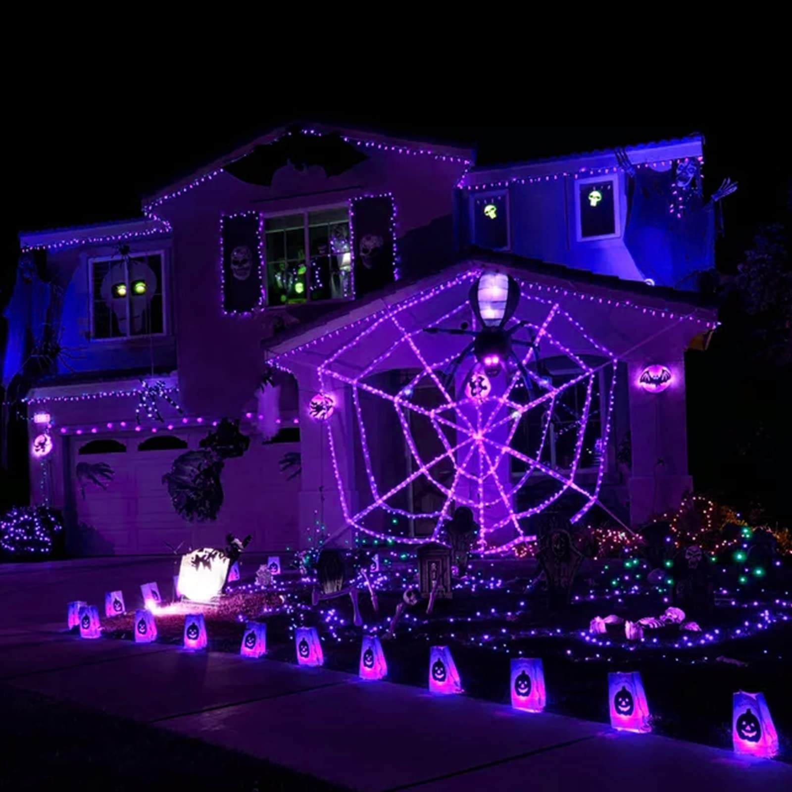 Jmexsuss Purple Solar Halloween Lights(Solar String Lights And Solar Fairy Lights)