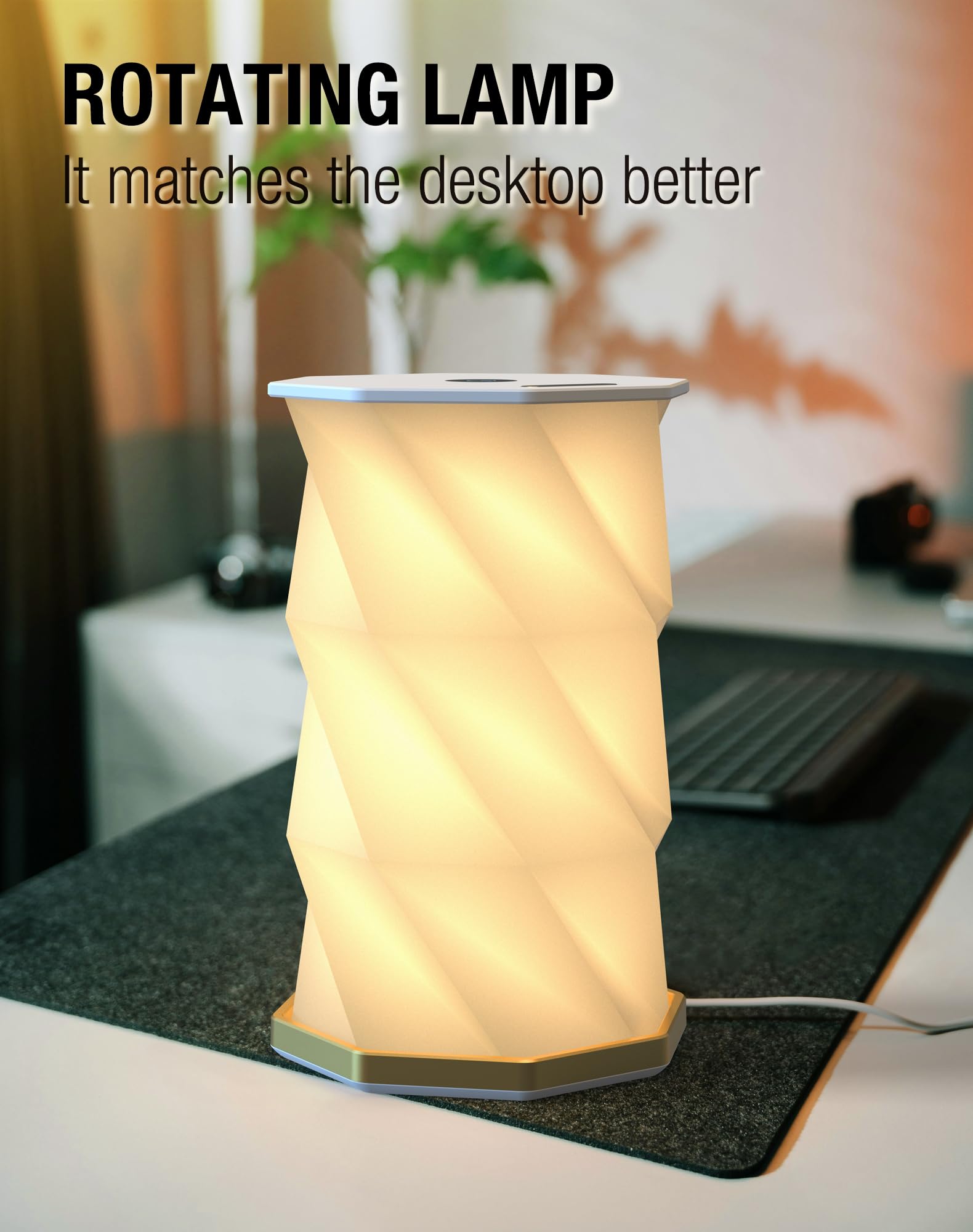 Zbole Teacher Appreciation - Thank You For Teachers, Portable Folding Table Lamp - Dimmable, Collapsible Paper Lantern For Camping, Emergency & Home Decor, For Women (White)