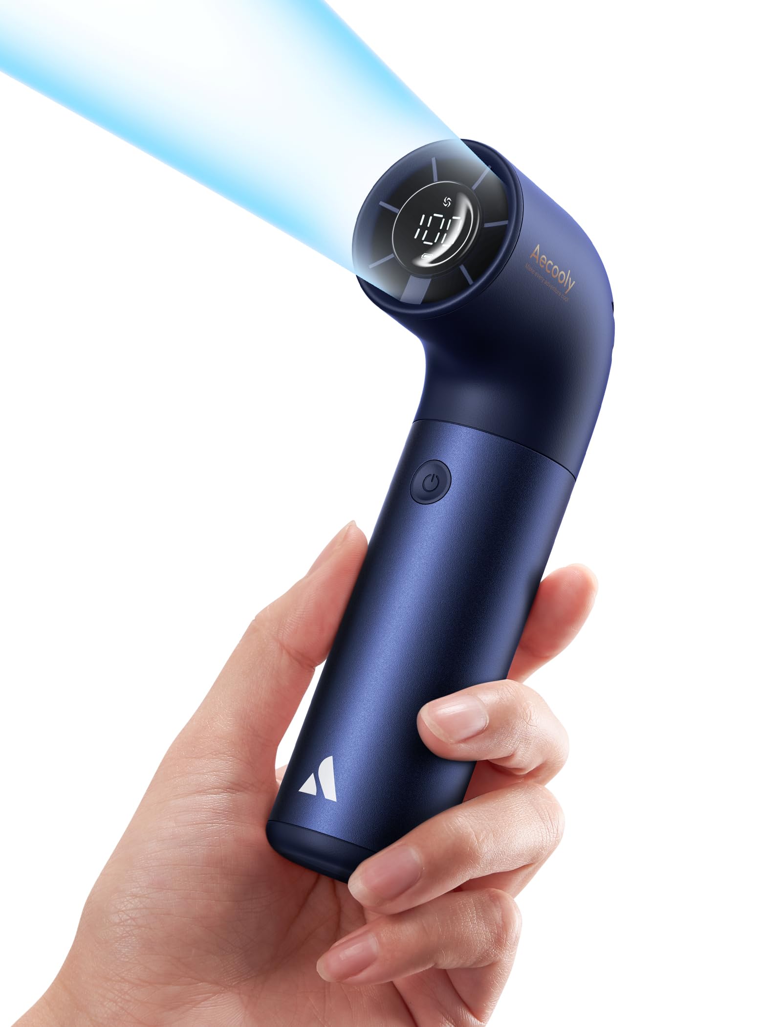 Aecooly portable handheld fan, turbo mini fan with 19000 RPM high-speed motor for ultimate cooling