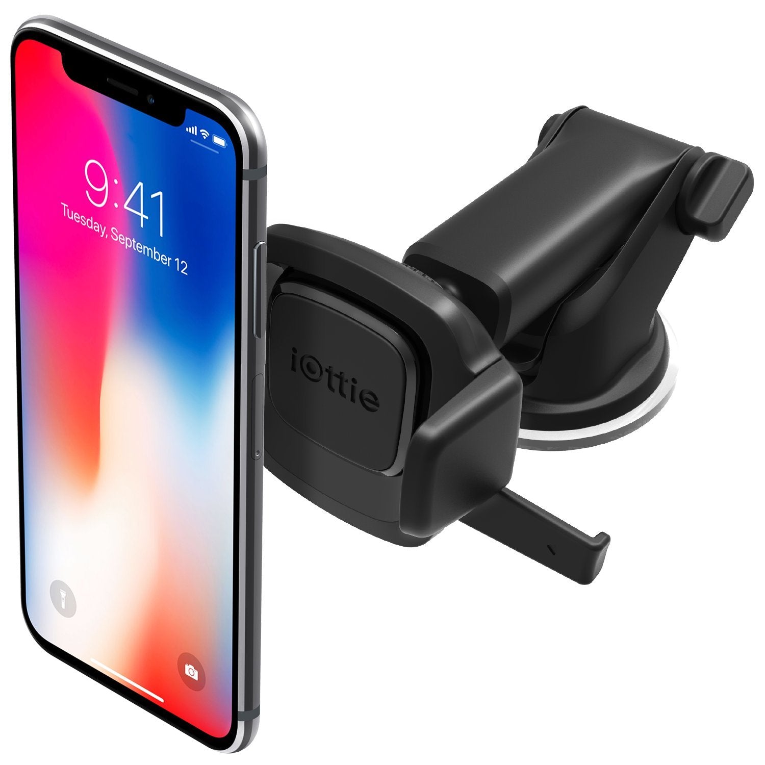 Iottie Easy One Touch Mini Dash & Windshield Car Mount Phone Holder Iphone Xs Max R 8 Plus 7 Samsung Galaxy S10 E S9 S8 Plus Edge, Note 9 & Other Smartphones
