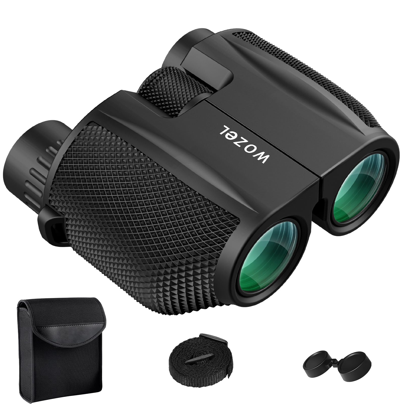 Wozel 10X25 Compact Hd Binoculars: Large Eyepiece Waterproof Binocular With Low Light Vision,High Powered Easy Focus Binoculars For Bird Watching,Outdoor Hunting,Travel,Sightseeing