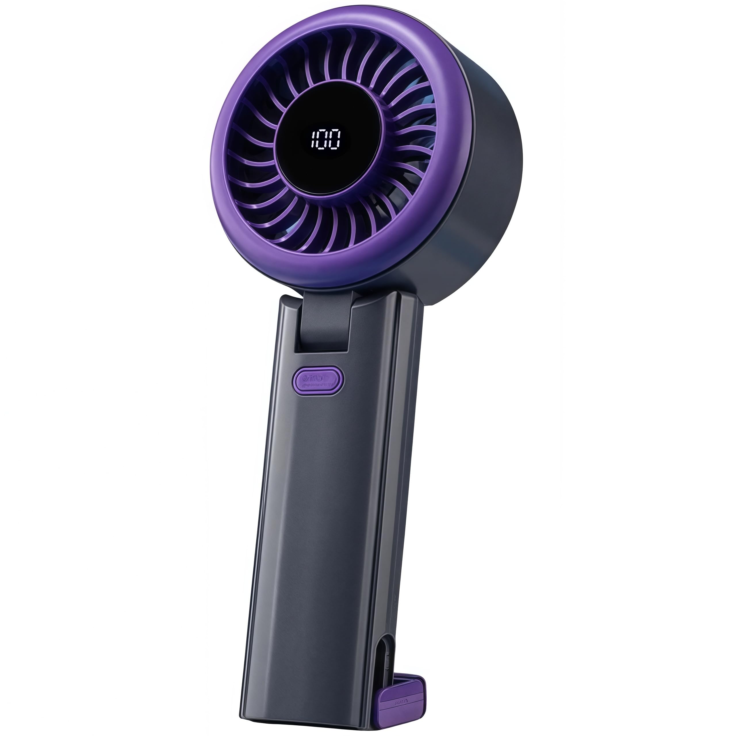 Riipoo Portable Handheld Turbo Fan - 90° Foldable, 100 Speeds & Ultra-Quiet 6000Rpm High Speed Turbo - Koospark
