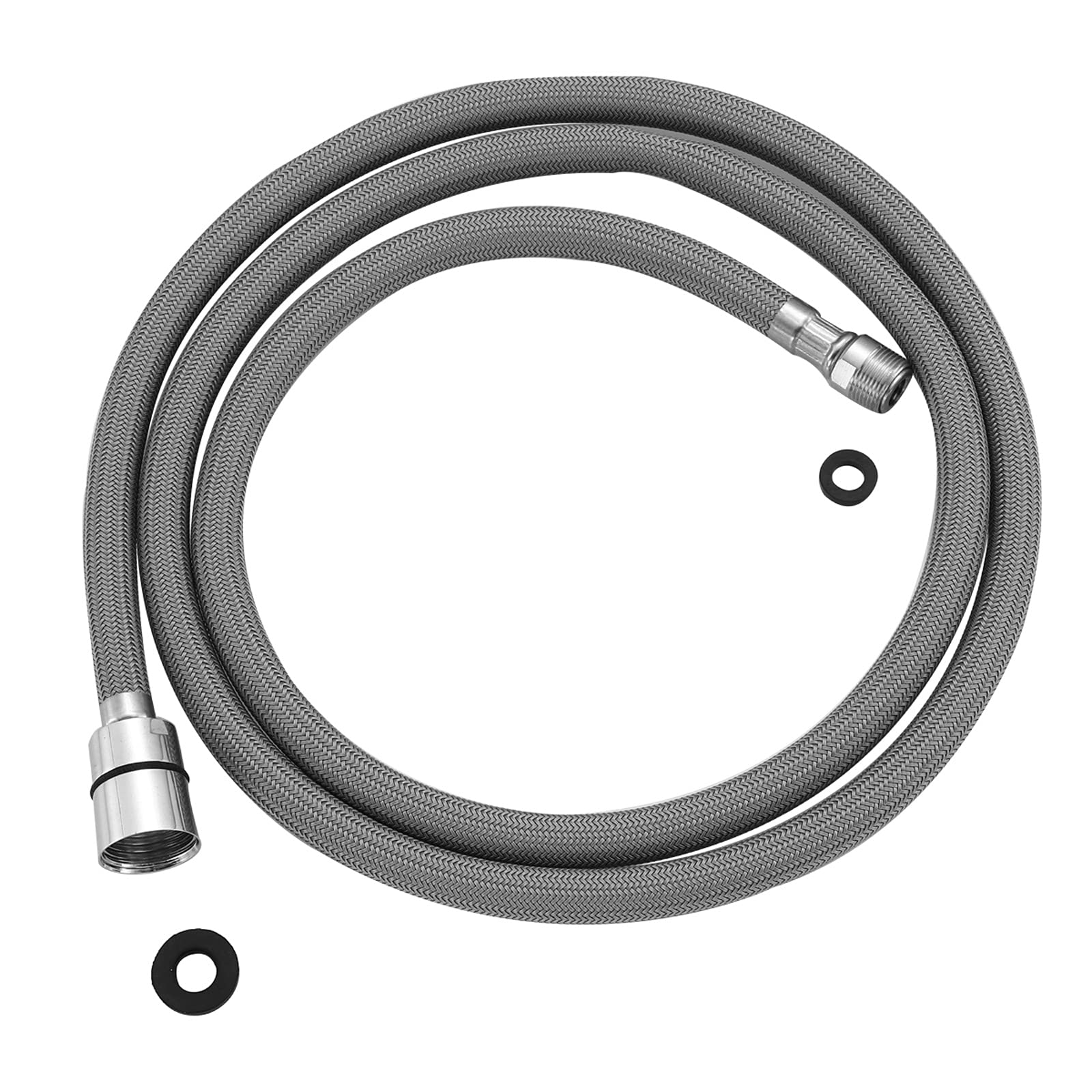 Gnimauhz Kitchen 59-Inch Or 150Cm Pull Down Sink Faucet Replacement Pull Out Spray Head Hose Nylon Material, 1.5 Meters