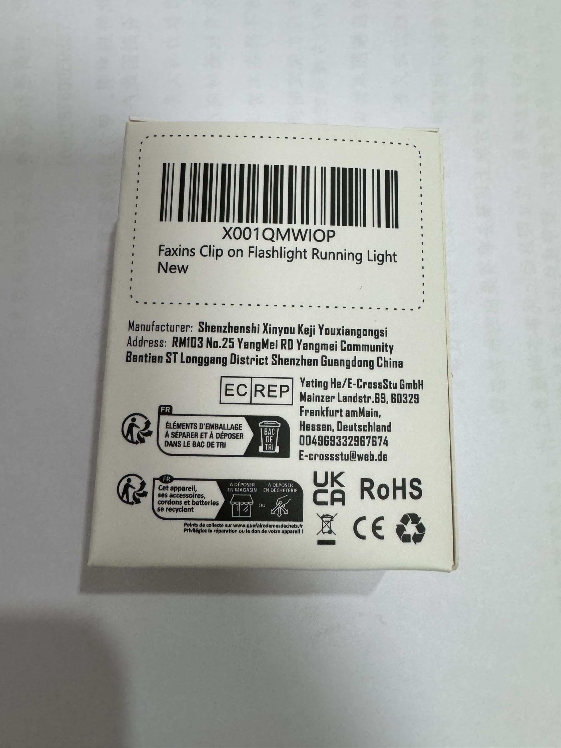 Faxins Clip On Flashlight, Running Light For Runners Rechargeable Safety Lights For Walking At Night Portable Edc Flashlight  For Runners Hands  Led Work Light Warning Flashing Camping Hiking Gear