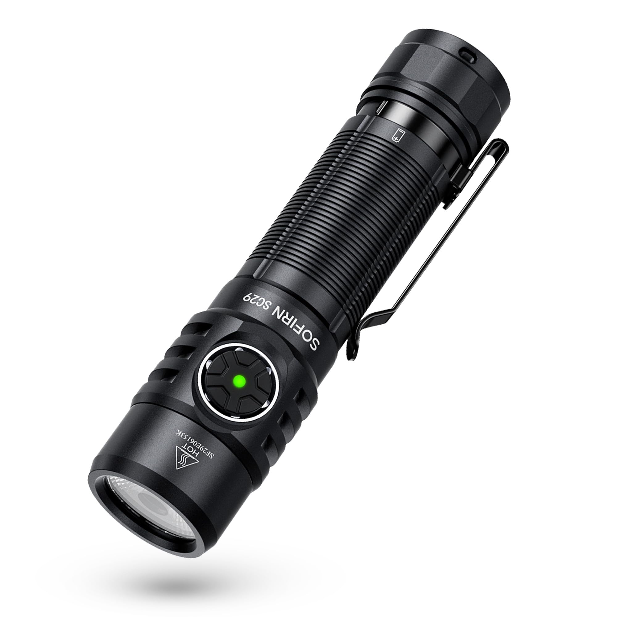 Sofirn Sc29 Led Flashlight Rechargeable 3000 Lumen, Small Powerful Flashlight With Usb C Handle Pocket Flashlight, Long Battery Life, Ip68 Waterproof For Emergencies, Dog Walking