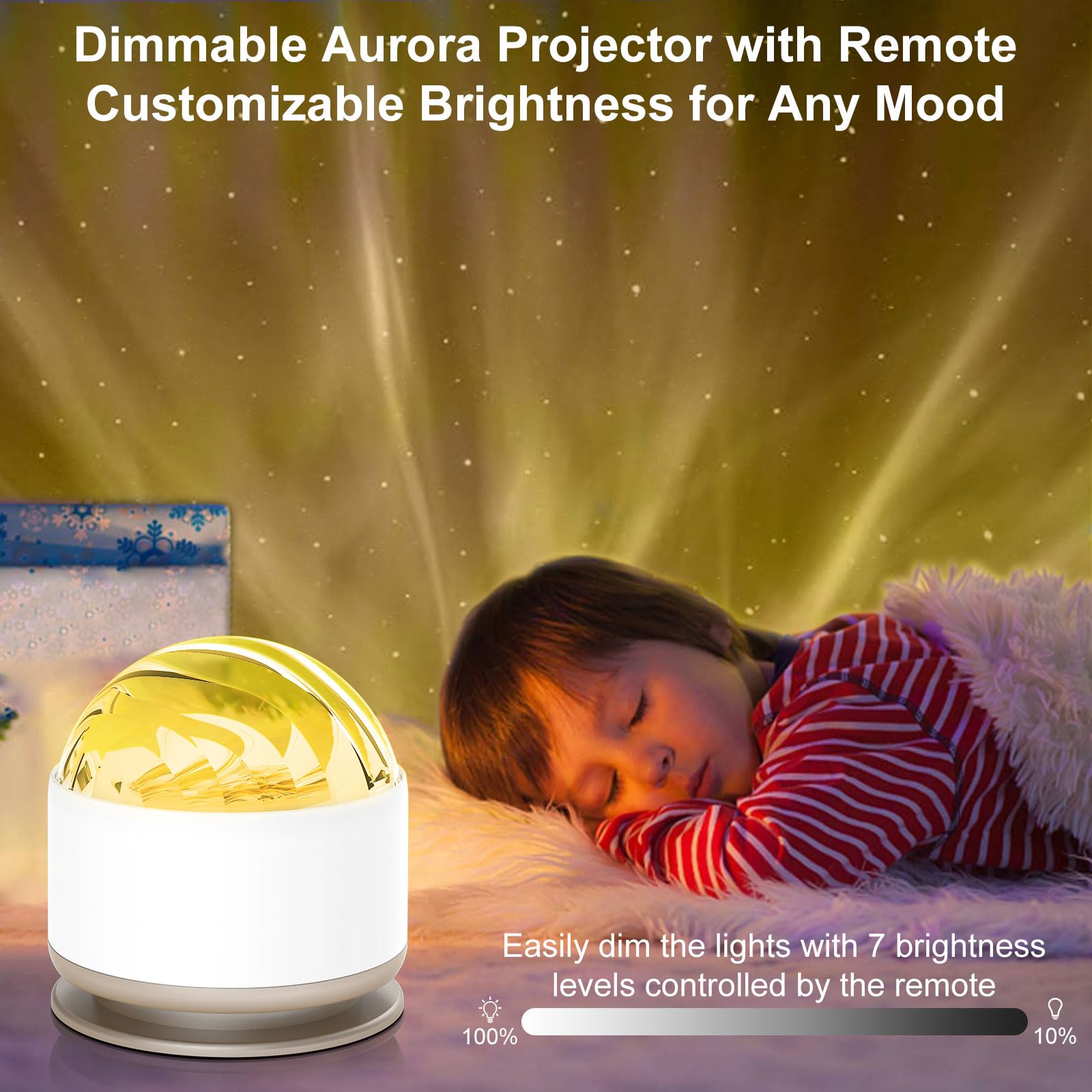 Humiieye Northern Lights Projector, 16 Light Color Aurora Night Light Projector For Bedroom, Remote Galaxy Light Projector, Dimmable Mood Lighting With Memory Function For Playroom Kids Teen Girl