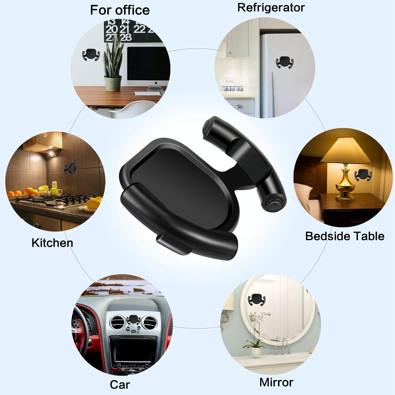 Zanedy Car Socket Mount For Cellphone Car Phone Pop Holder Stand For Collapsible Grip/Mount With Sticky Adhesive Used On Dashboard Home Desk Wall